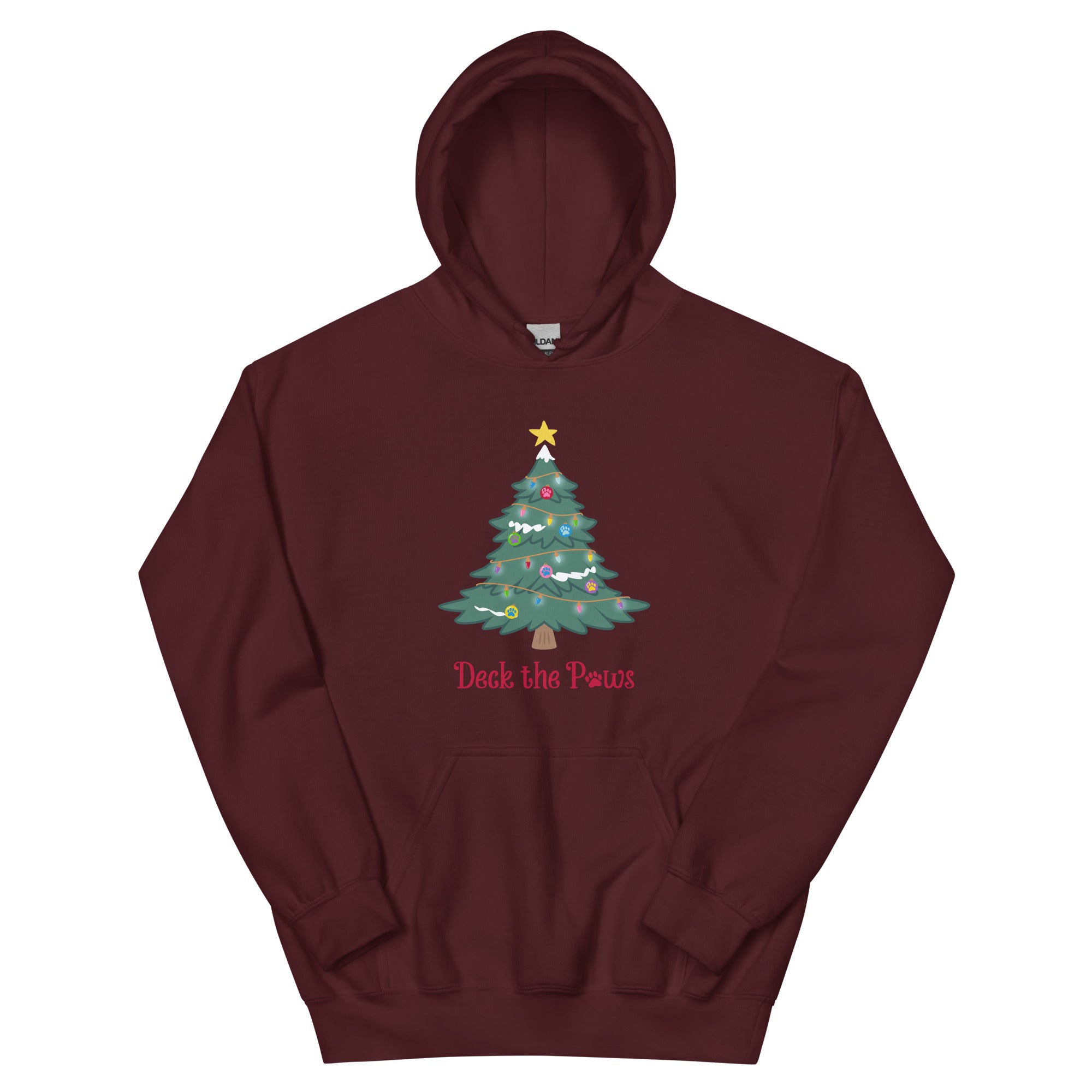 Deck The Paws Christmas Tree Hoodie、mySite、camillekostekn