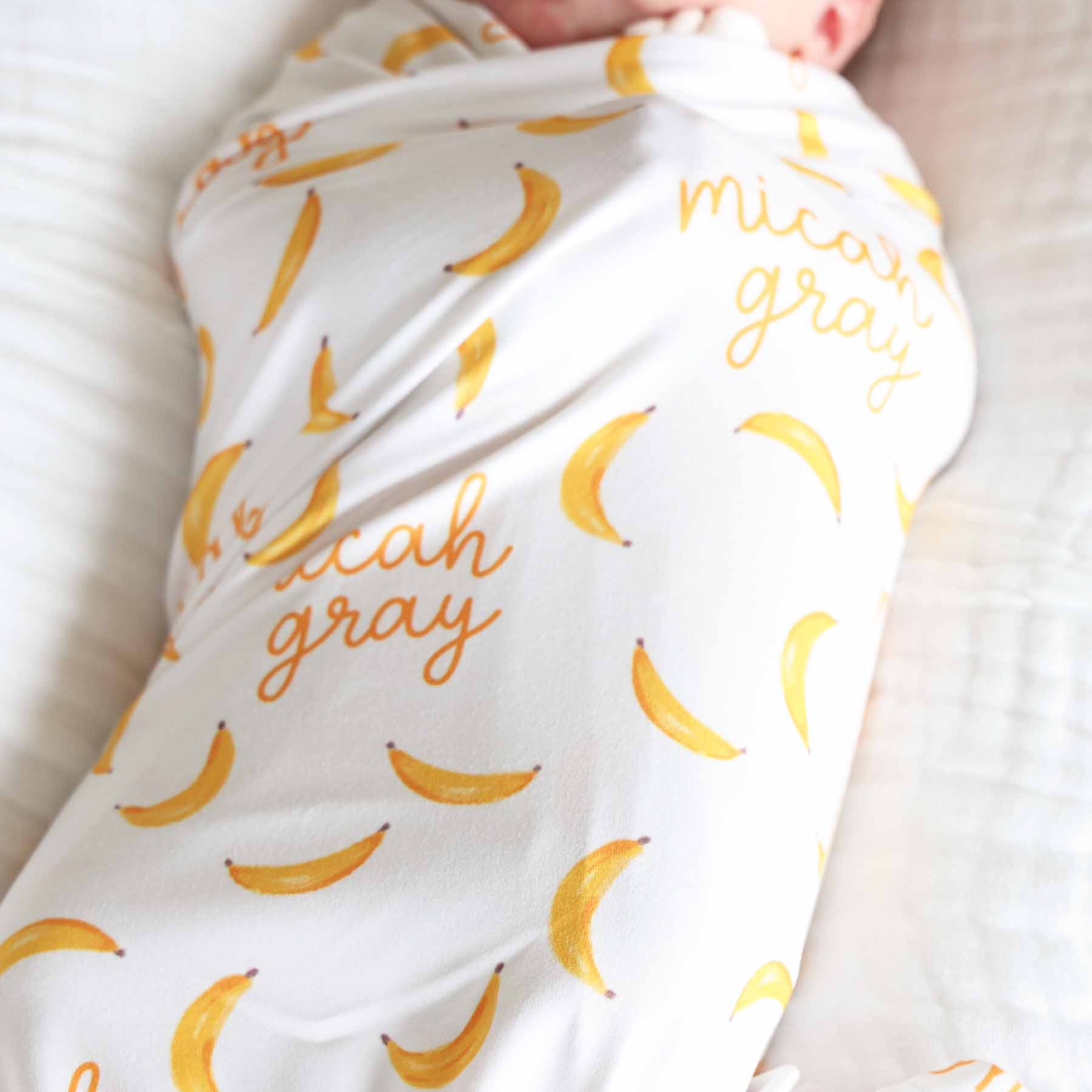 Go Bananas Personalized Swaddle Blanket、mySite、layawaytickets