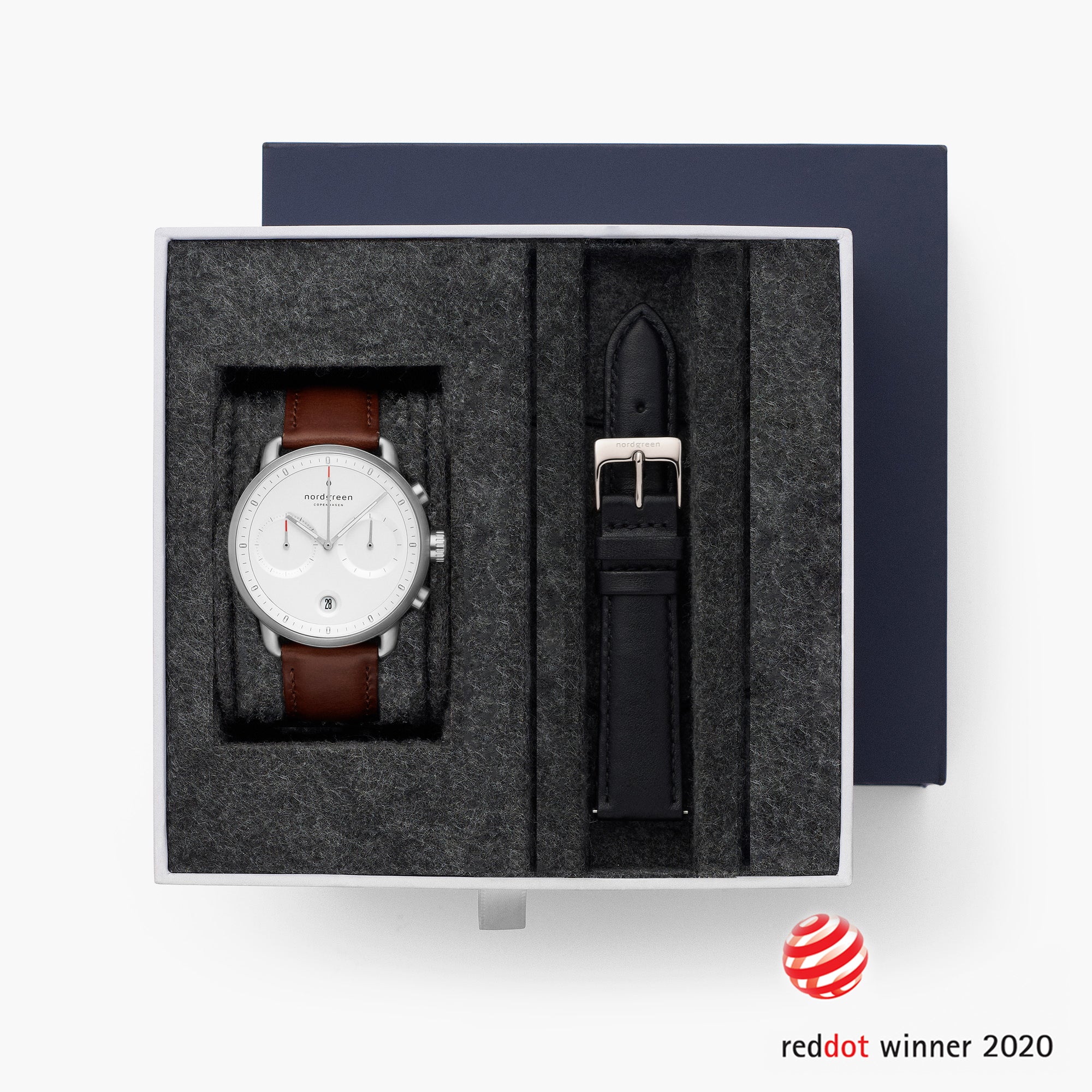 Pioneer - BUNDLE White Dial Silver | Brown Leather / Black Leather Straps、mySite、botmansion