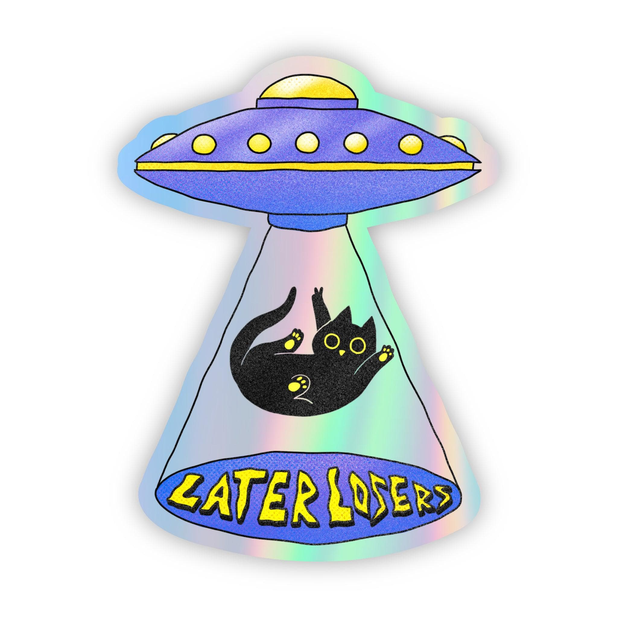  Later Losers Cat UFO Holographic Sticker、mySite、ghnorth