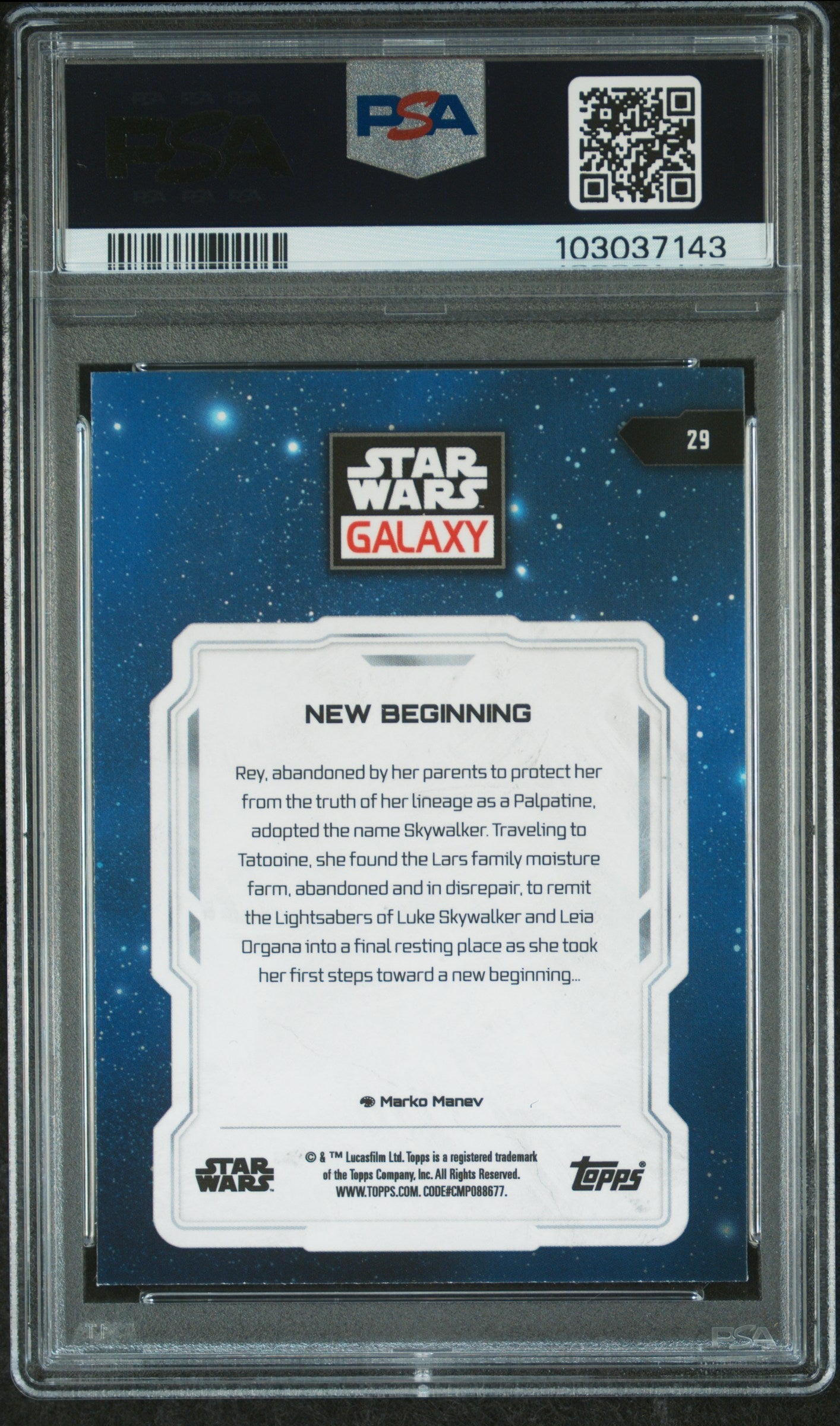 New Beginning #29 Mini Diamond PSA 10 Topps Chrome Star Wars Galaxy 2024、mySite、waistdrama
