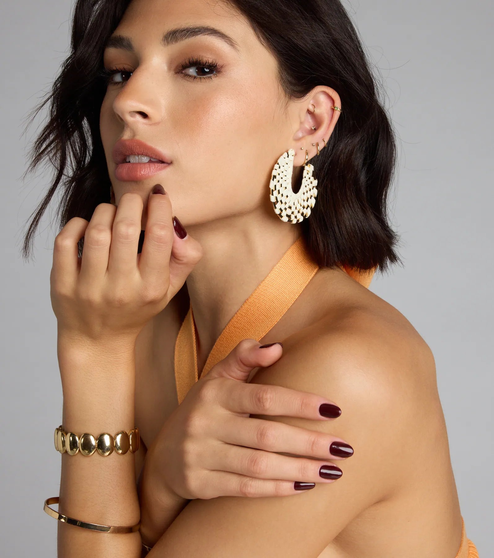  Sun Chaser Woven Raffia Hoop Earrings、mySite、justintrudeaud