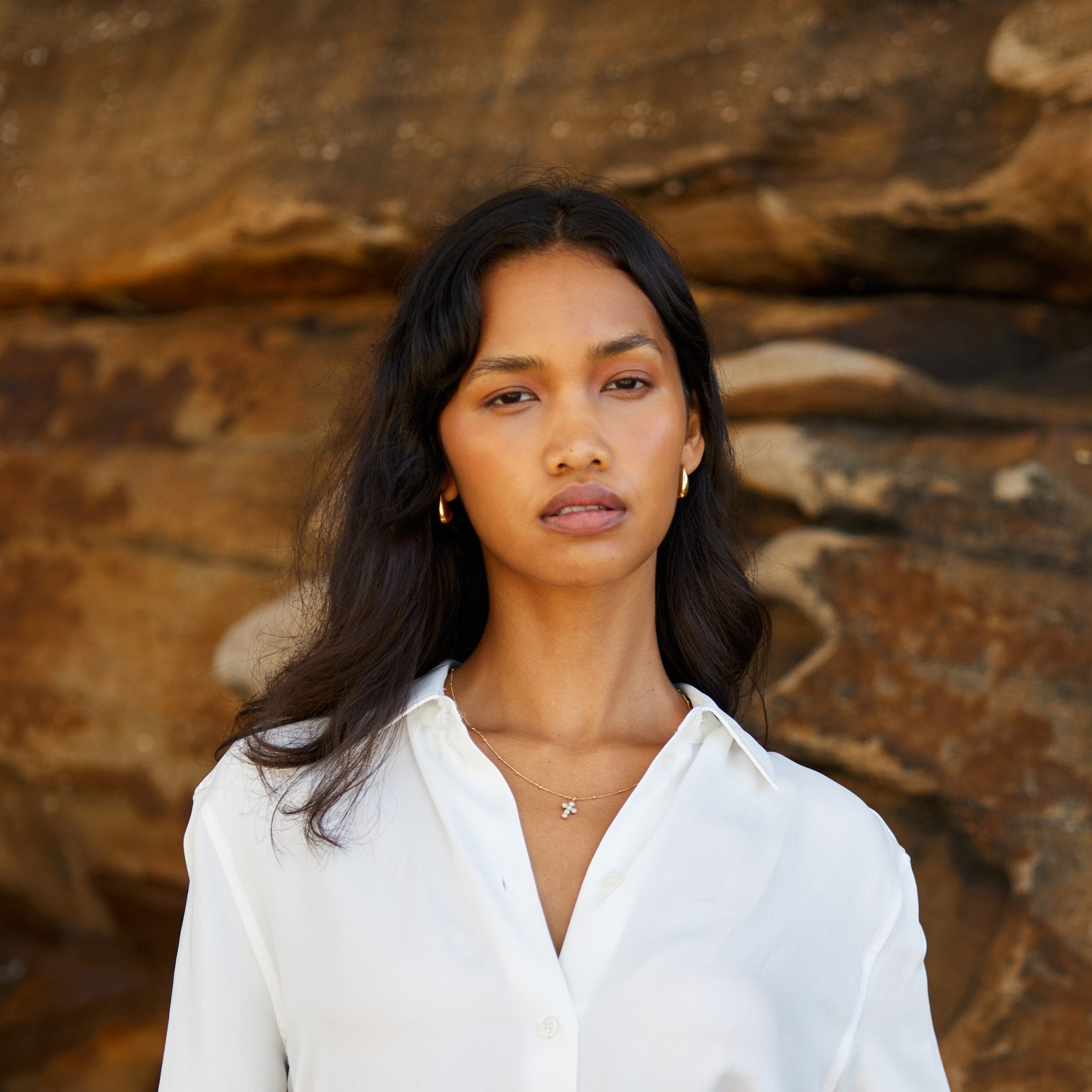 Pearl Cross Necklace、mySite、hinf8tx79