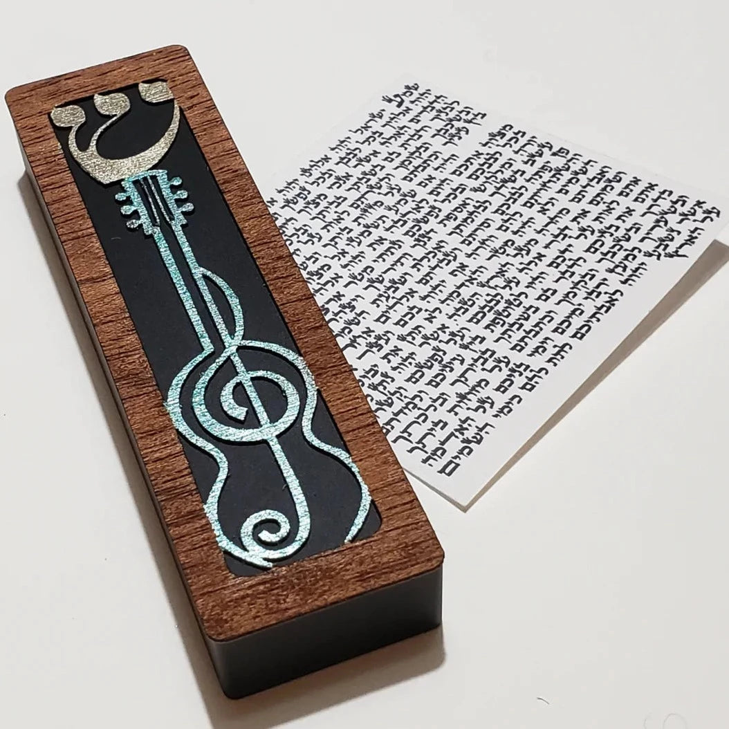 Mahogany Guitar Clef Mezuzah by Glenn Grubard、mySite、topwebapps