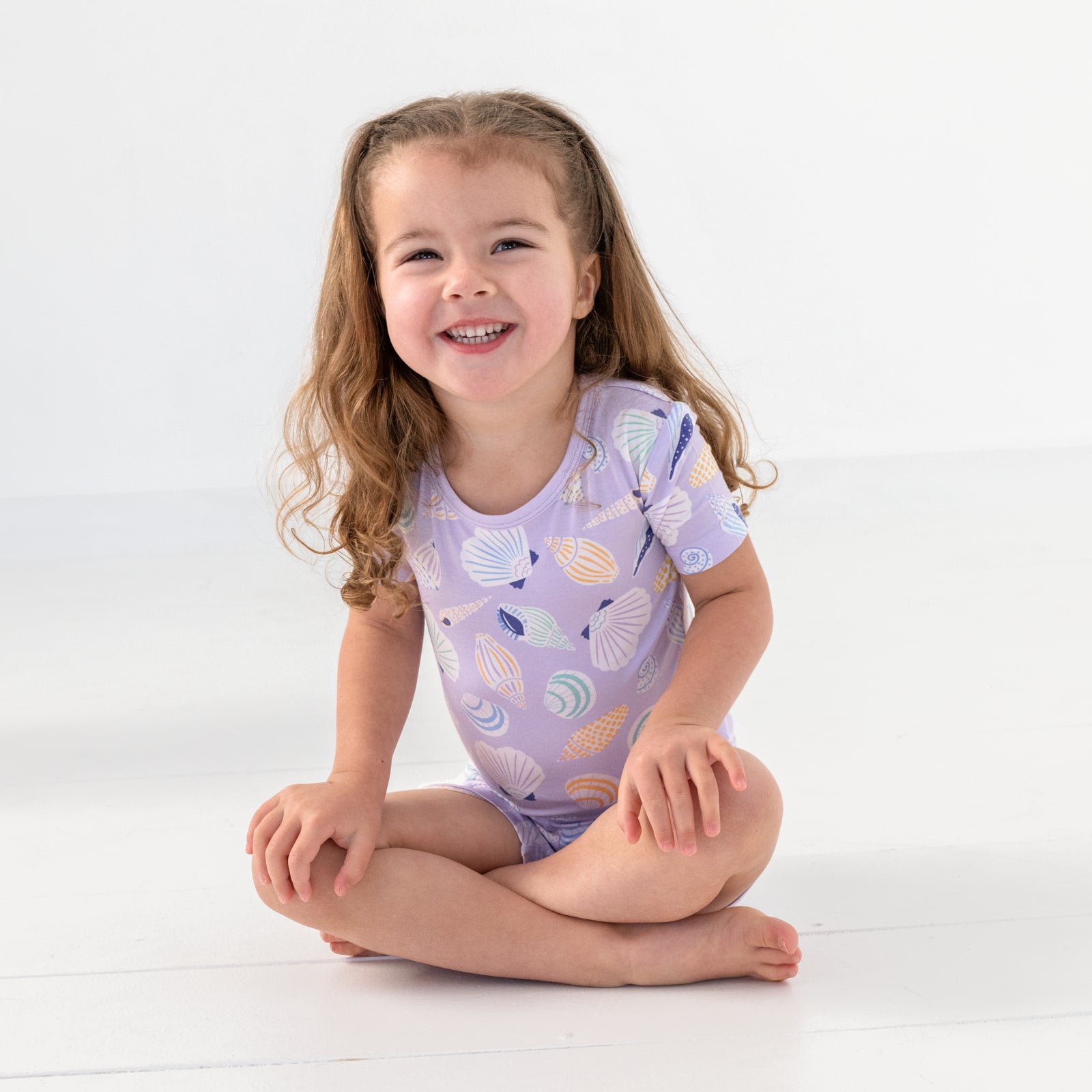 Sandy Treasures Two-Piece Short Sleeve & Shorts Pajama Set、mySite、g9winljtr