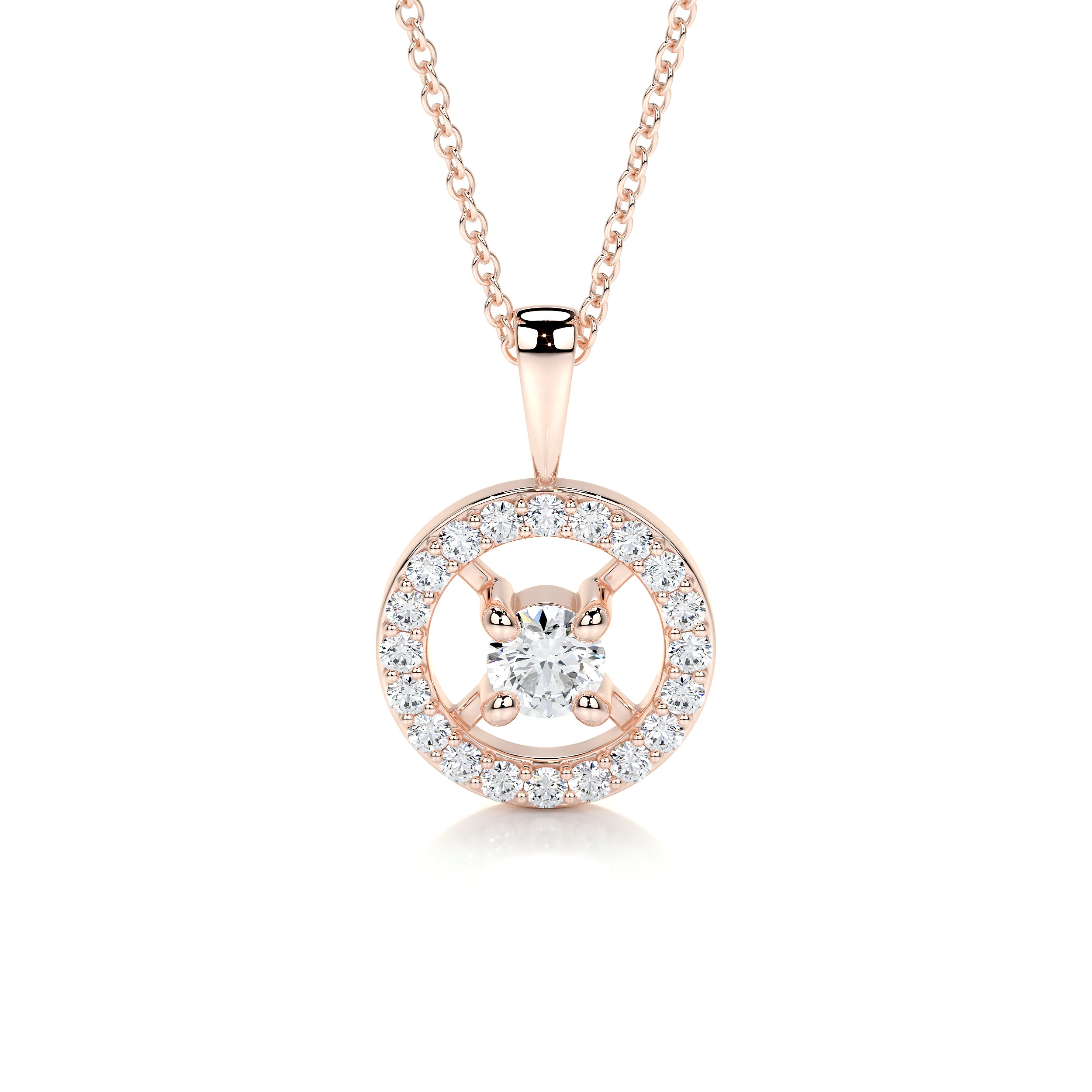Aspen Diamond Pendant (0.6 Carat) -14K Rose Gold、mySite、hinf8tx79