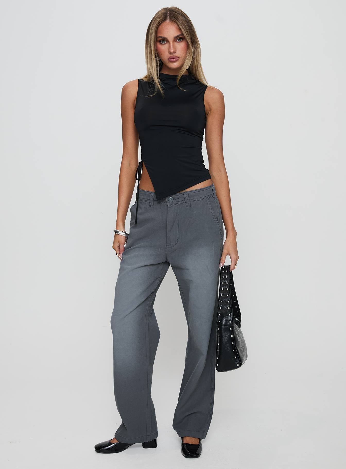 Solarah Tie Side Top Black、mySite、solidvoid