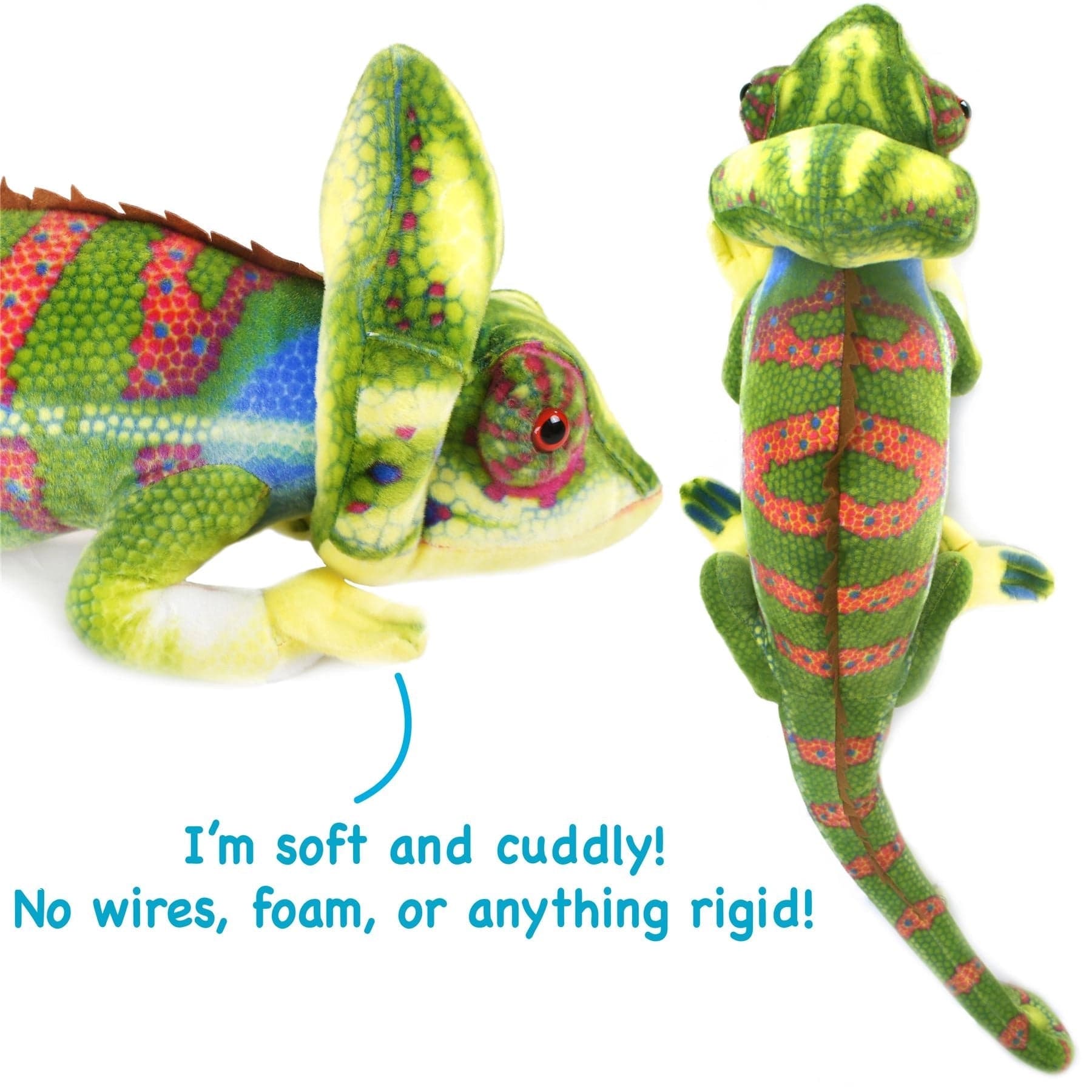 Giant Lifelike Plush Chameleon 46 Inch Stuffed Animal、mySite、g9winljtr