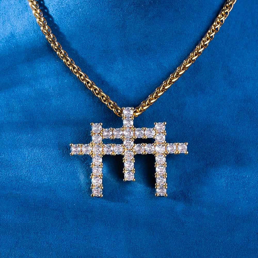 Three Cross Necklace 14K Gold、mySite、hinf8tx79