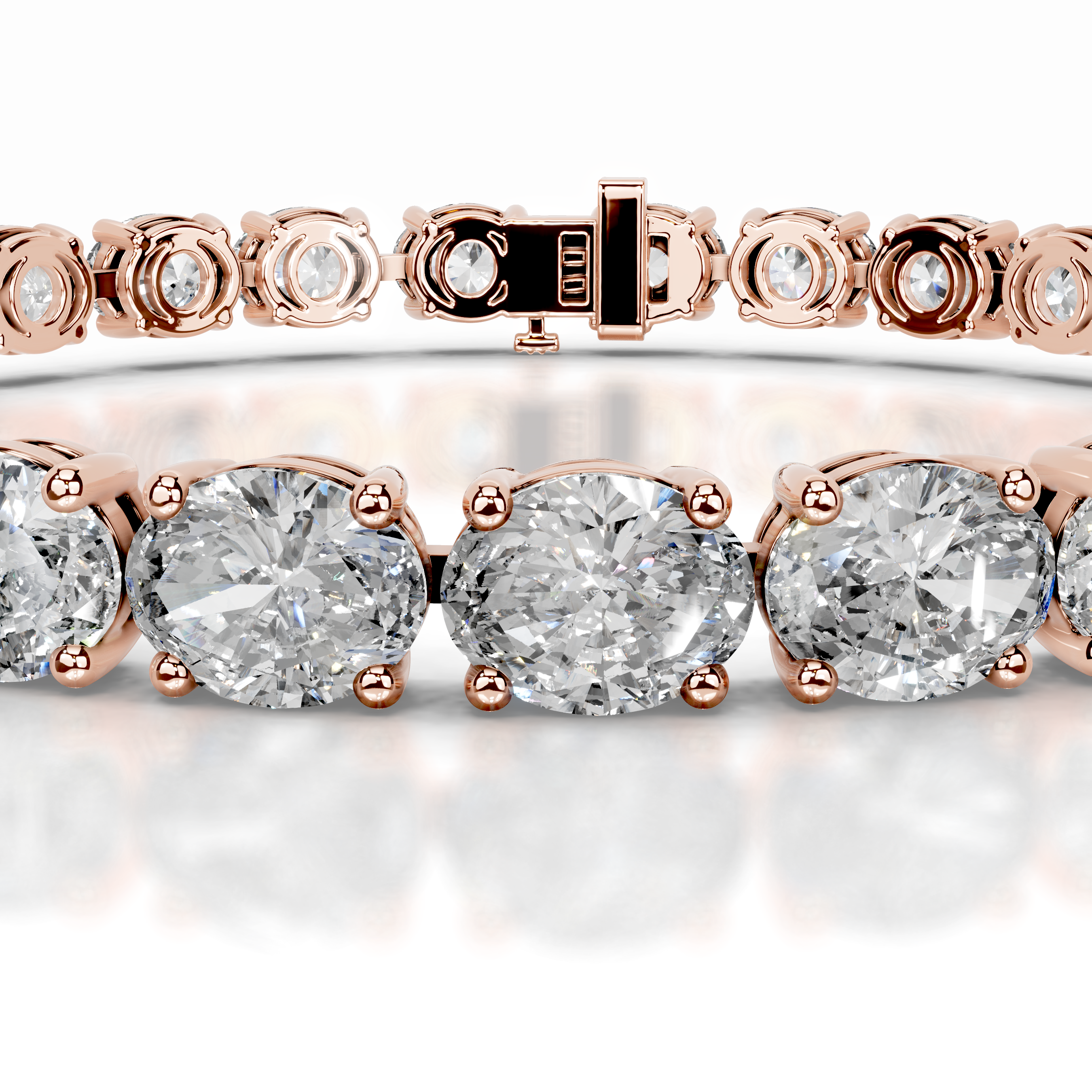 Ruth Diamond Tennis Bracelet (15 Carat) -14K Rose Gold、mySite、hinf8tx79