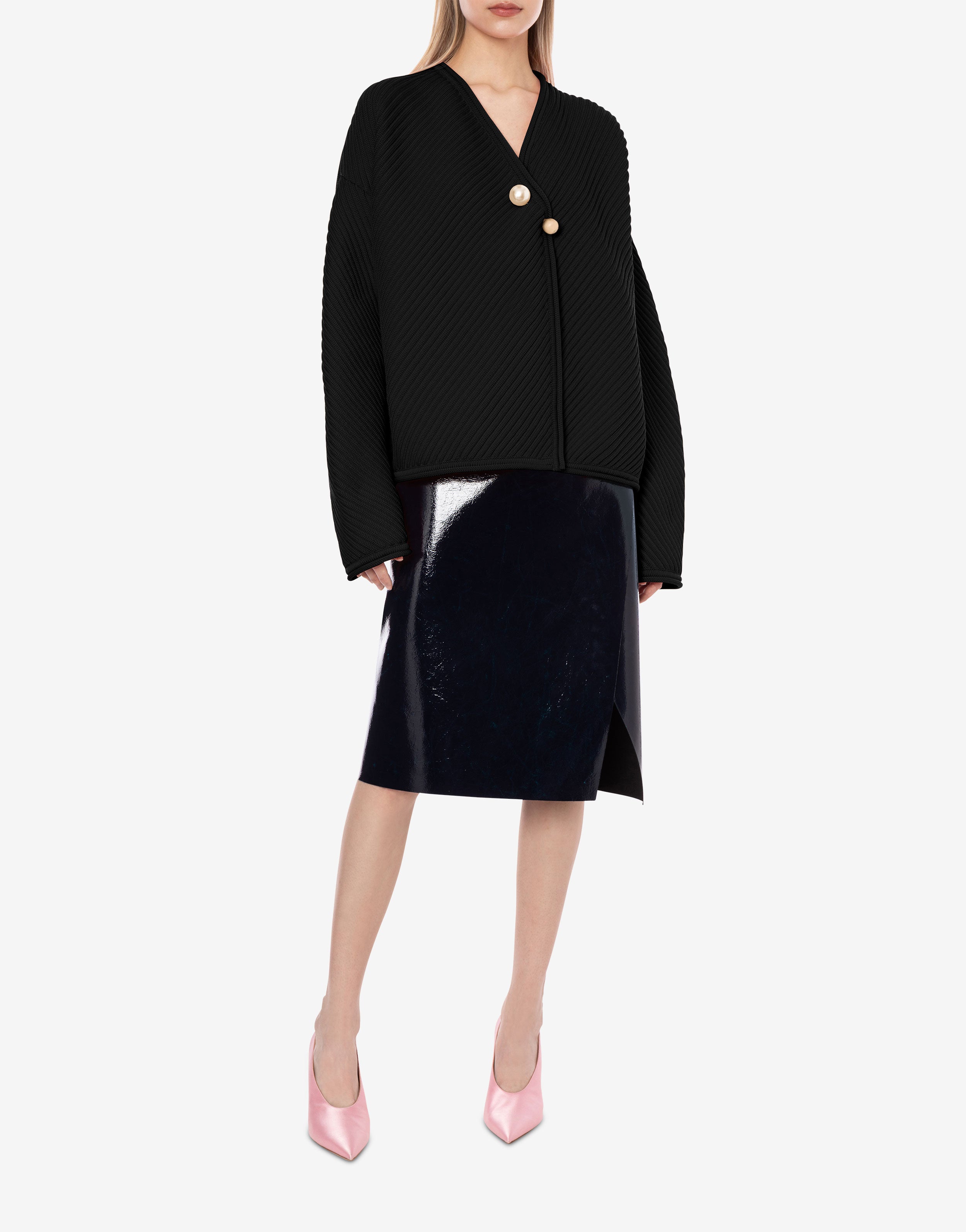 Cardigan in fettuccia con spilla gioiello、mySite、aoinhome