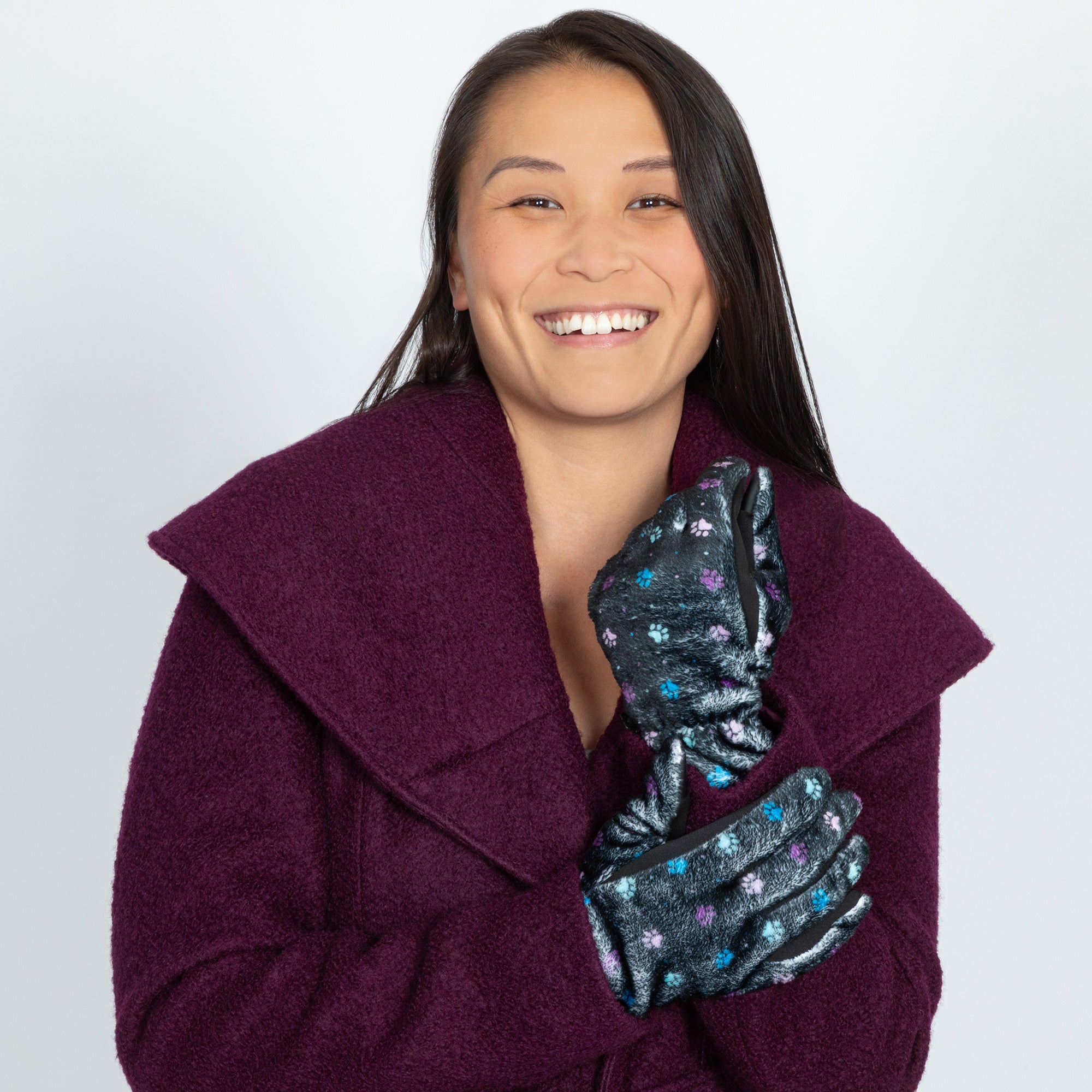 Super Cozy Paw Print Touch Screen Gloves、mySite、camillekostekn