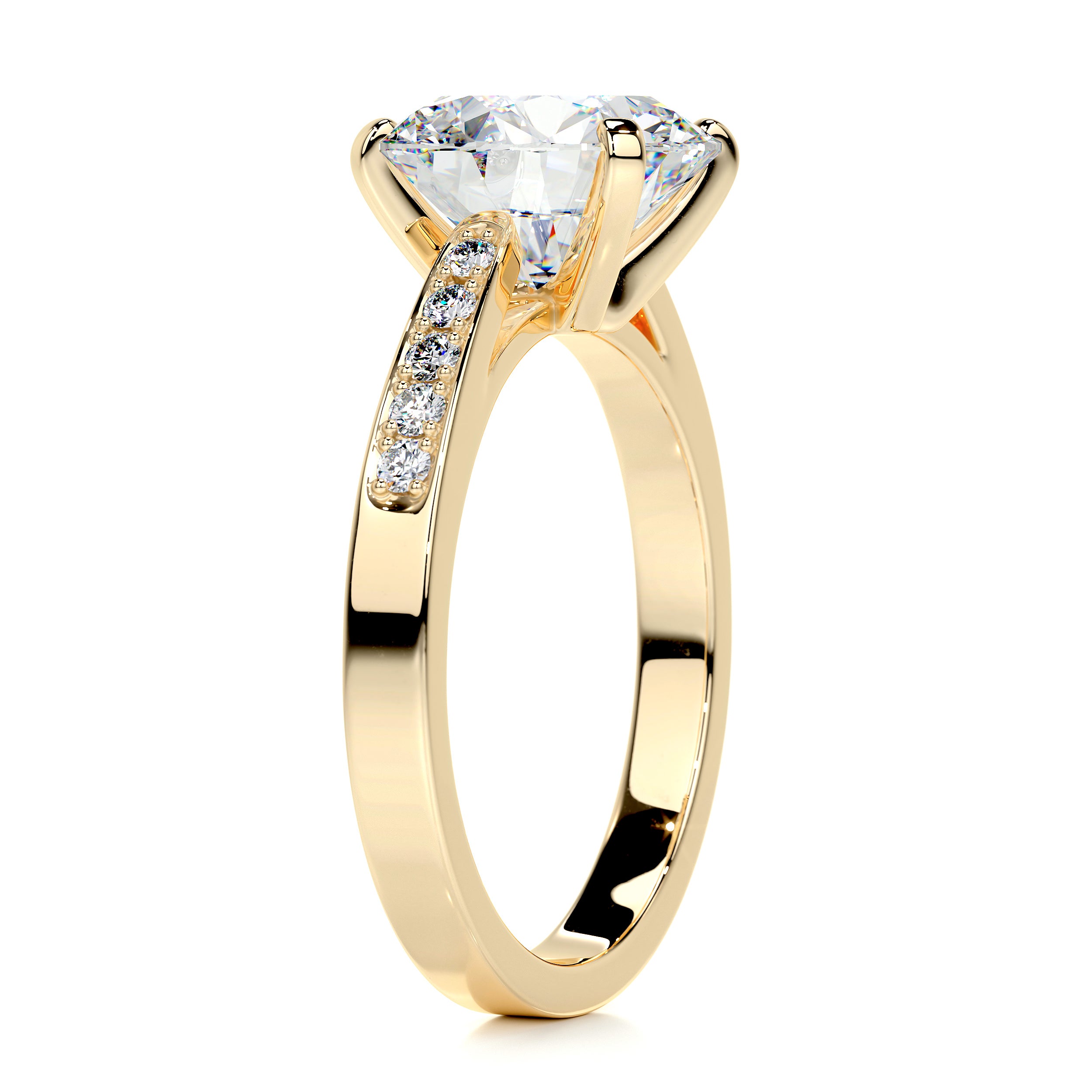 Margaret Moissanite & Diamond Ring -18K Yellow Gold、mySite、hinf8tx79