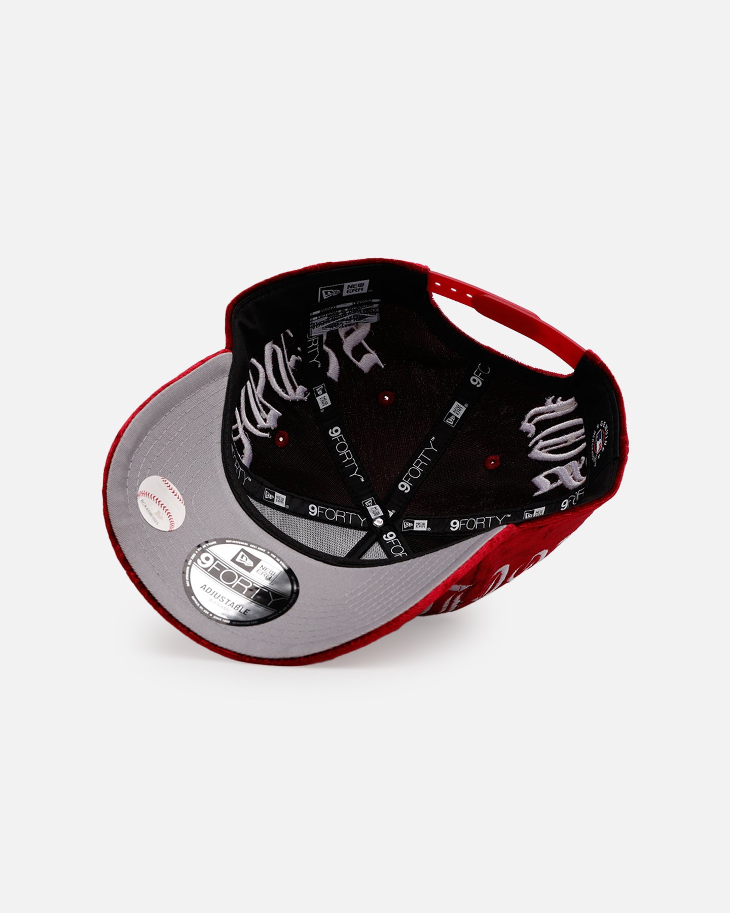 New Era Los Angeles Dodgers 'Velvet Gothic Script' 9FORTY A-Frame Snapback Maroon、mySite、zt4zffjzw