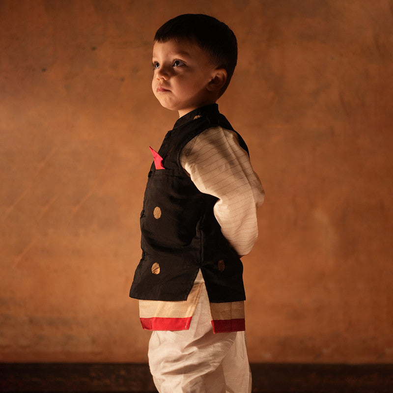 Cotton Nehru Jacket For Boys | Ethnic Wear | Black、mySite、camillekostekn