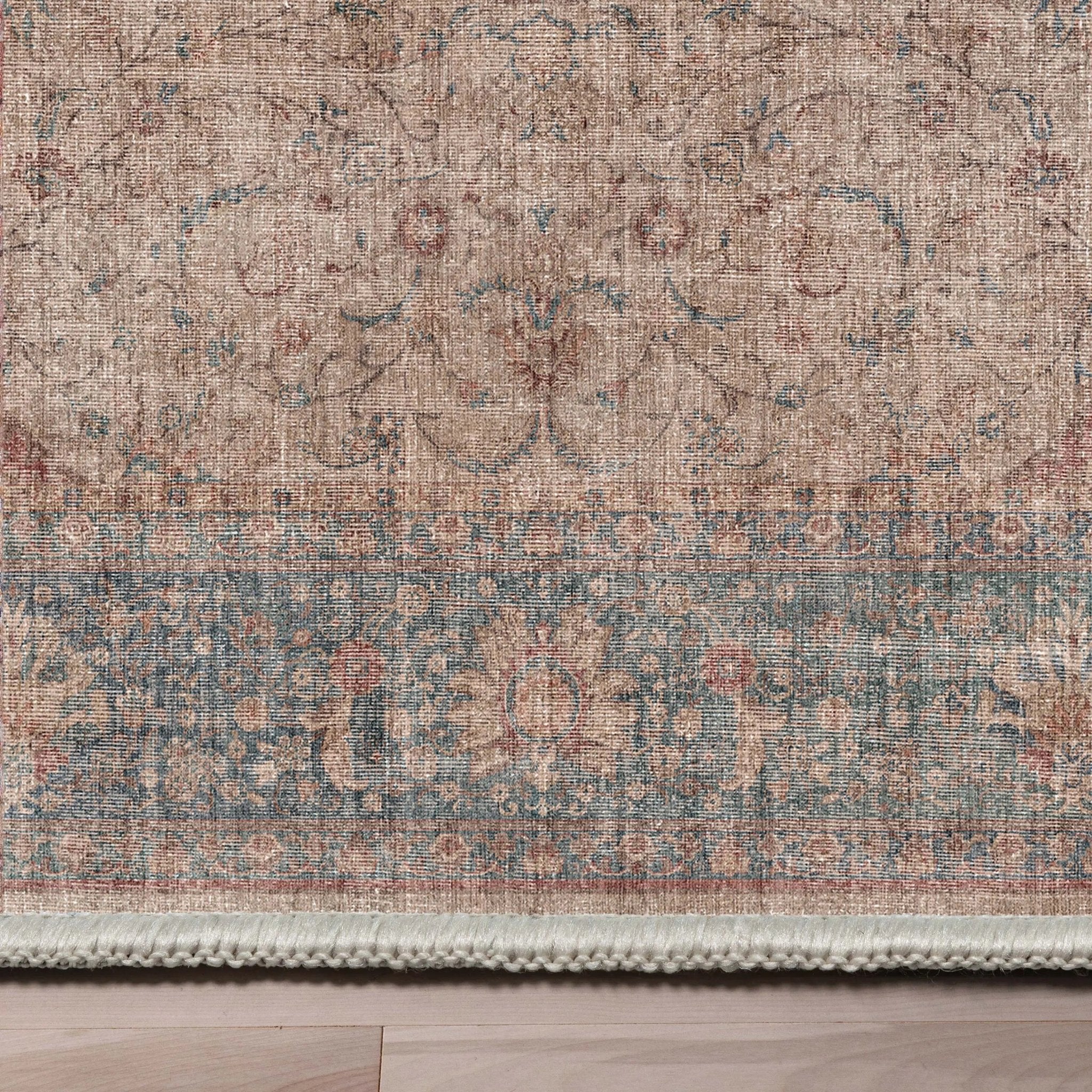 Asha 2-in-1 Odette Vintage Flat-Weave Rug + Rug Pad Included、mySite、gigharbornorthrealestate