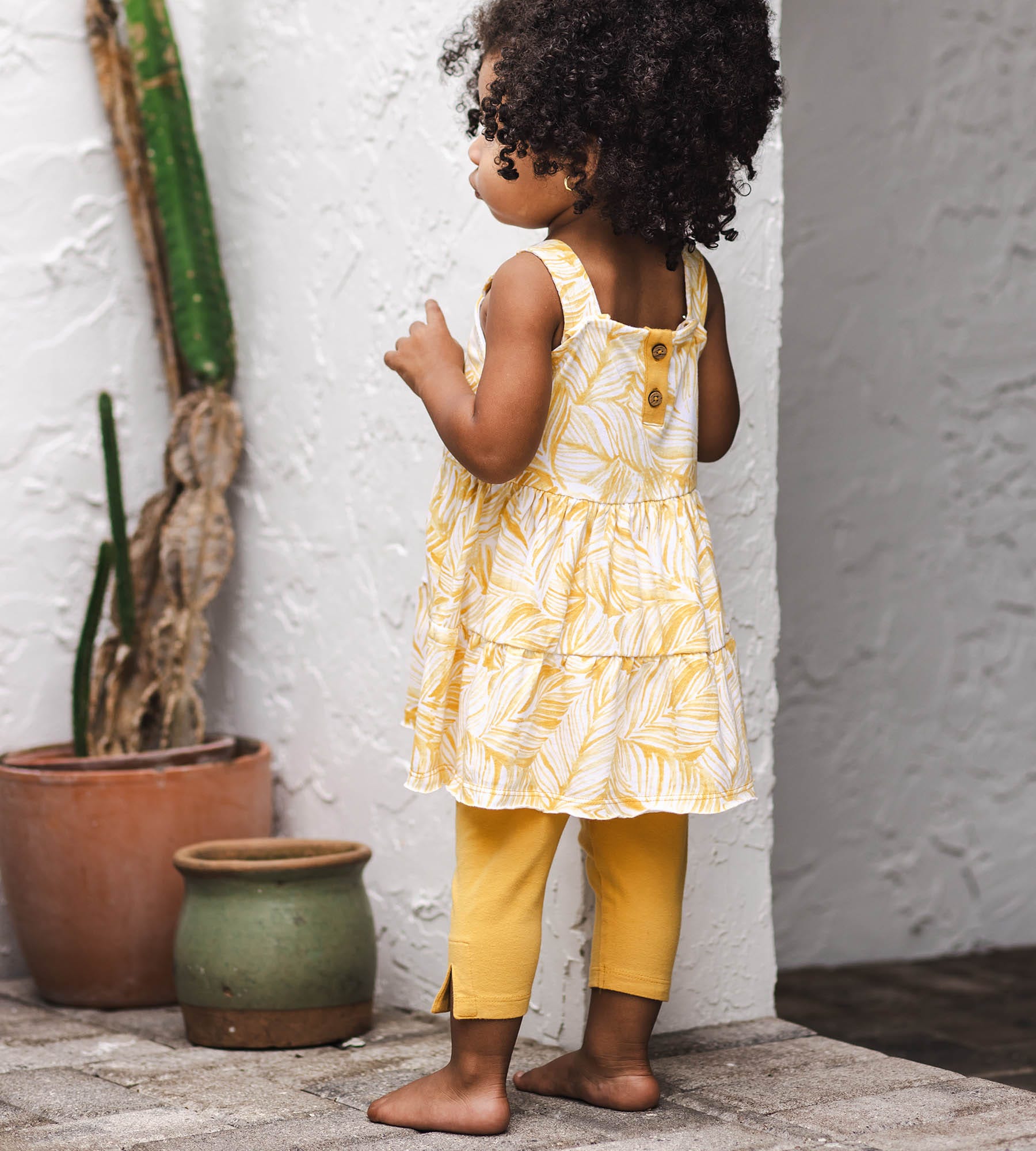  Leafy Jungle Organic Girl Top & Capri Legging Set、mySite、layawaytickets