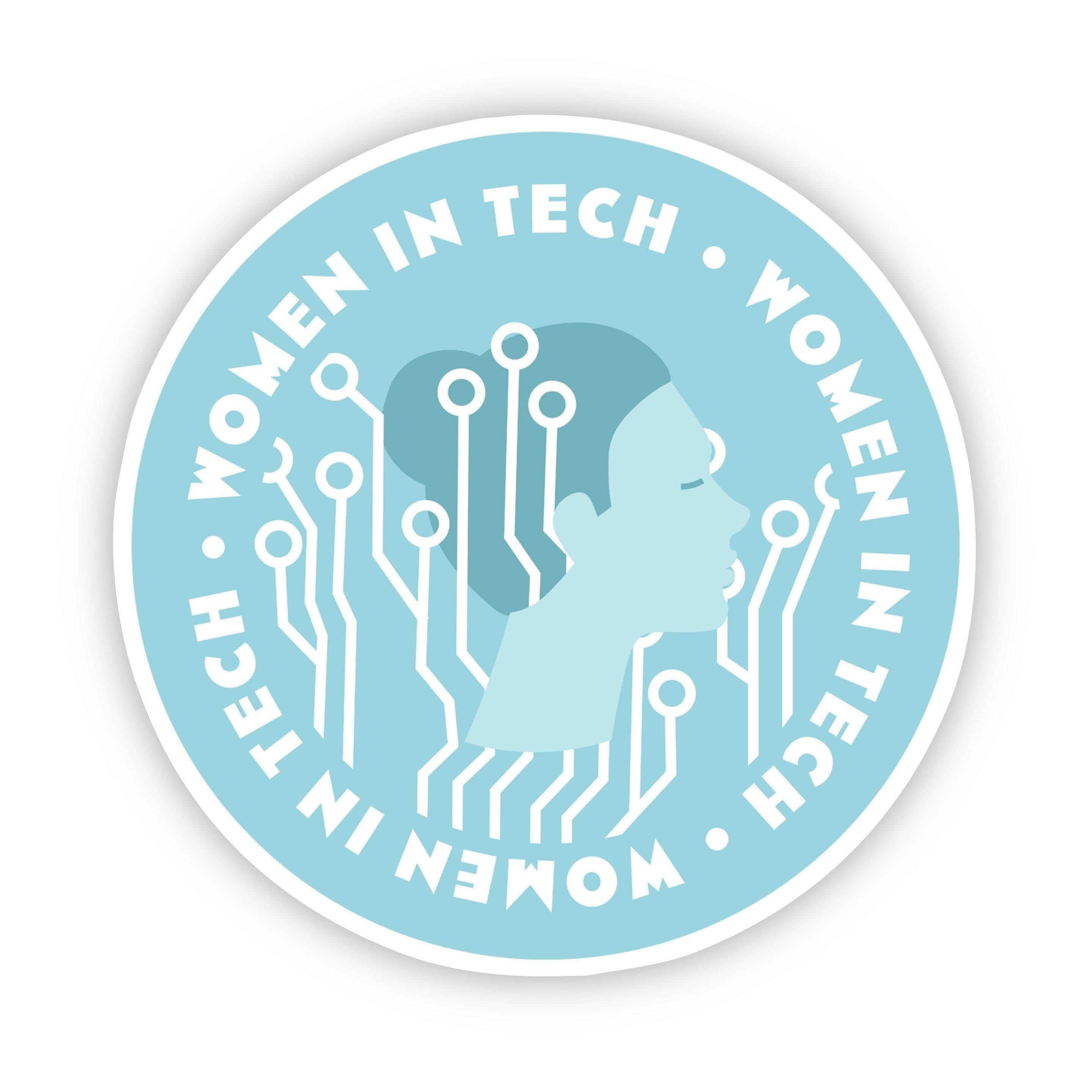  Women in Tech Blue Sticker、mySite、elrpsem3k