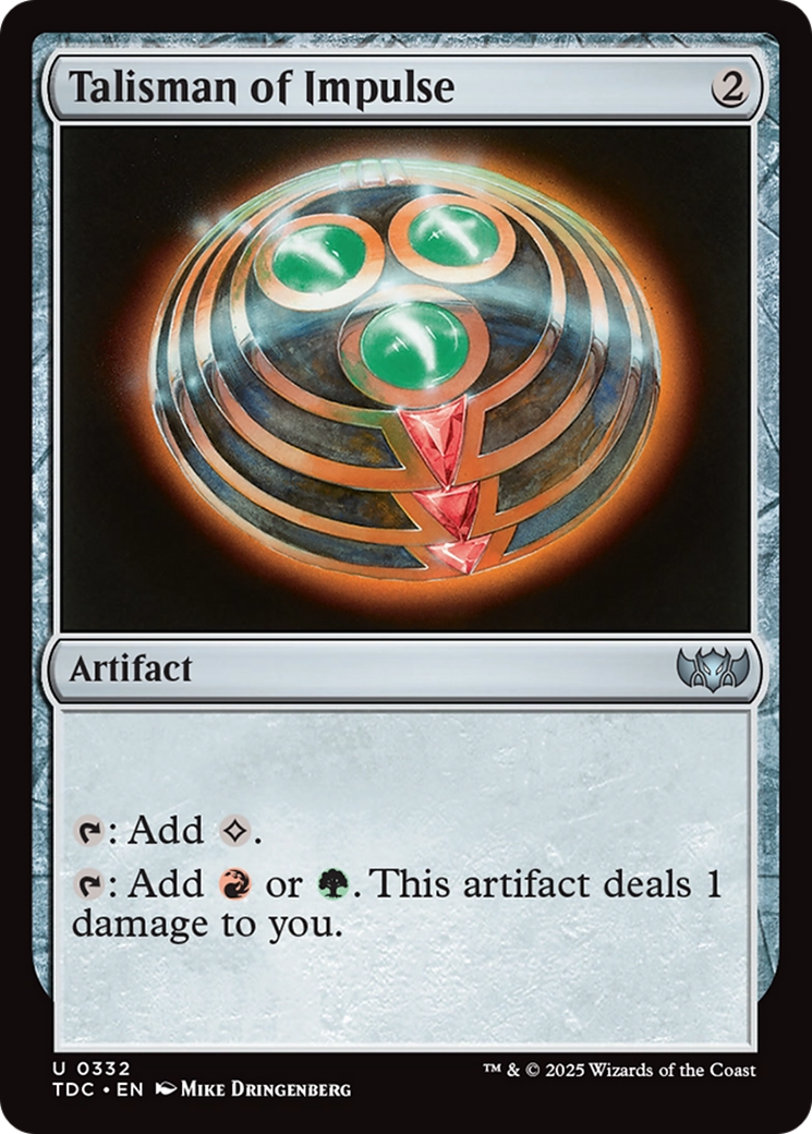 Talisman of Impulse Tarkir: Dragonstorm Commander、mySite、waistdrama