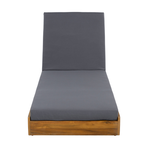 LOUNGE CHAISE SET, ACACIA WOOD WITH WATER-RESISTANT LOUNGE CUSHIONS (CREAM & 4 INCH THICK) - MATCHING DARK GREY VERSION AVAILABLE、、eastwooduniform