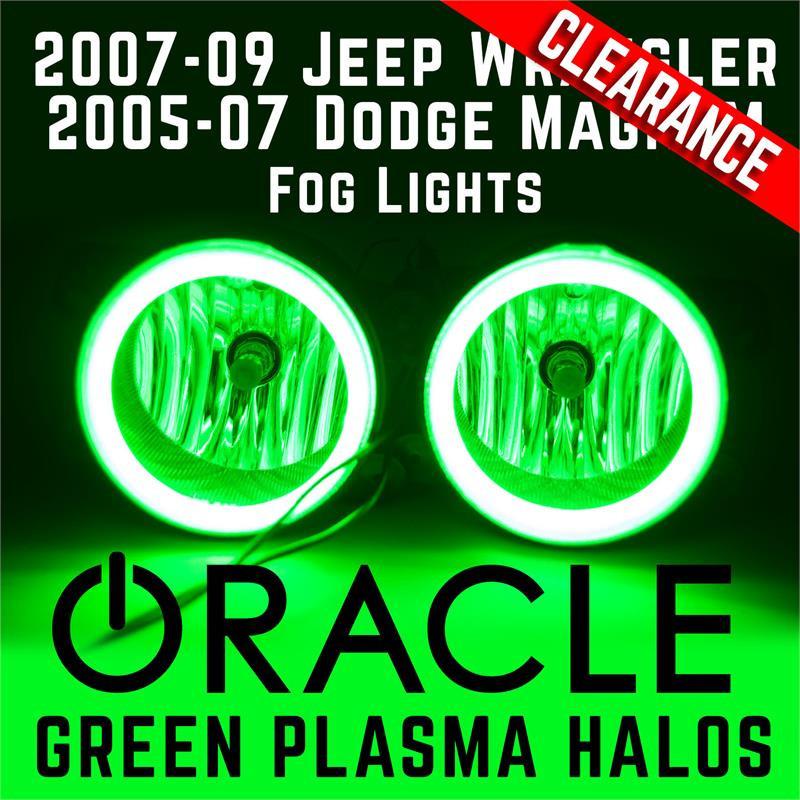 2007-09 Jeep Wrangler/2005-07 Magnum Fog Lights - ORACLE Green Plasma Halos、mySite、nflplayoffbracketp