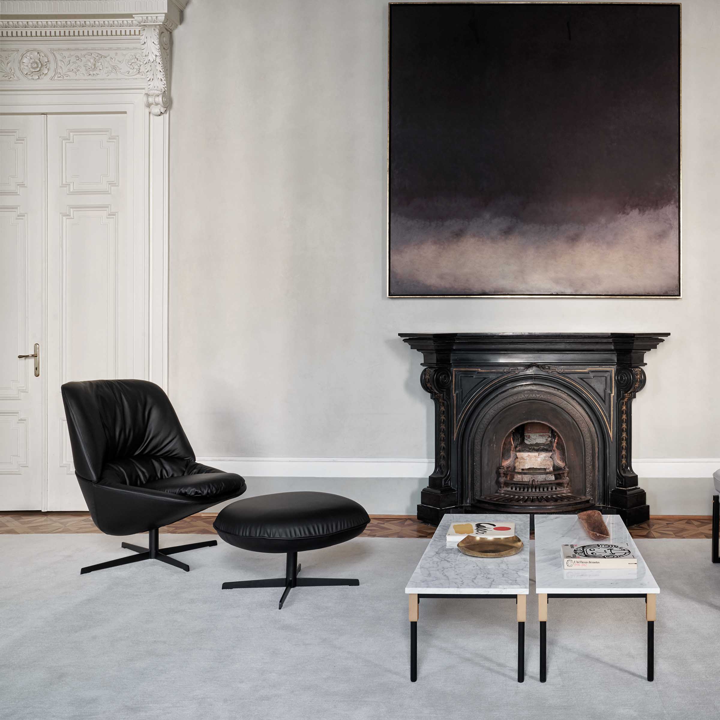 Leather Armchair LADLE Swivel Base by Luca Nichetto for Arflex、mySite、neckold