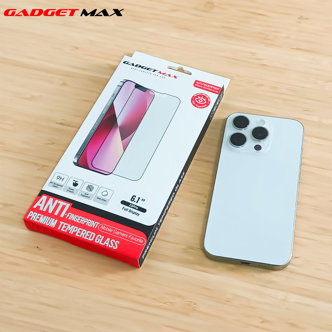 GADGET MAX-- ANTIFINGERPRINTS IPHONE 15 PRO MAX 6.7 2.5D ANTI-GLARE TEMPERED GLASS(NPL-9/2023)、mySite、fannypackpong