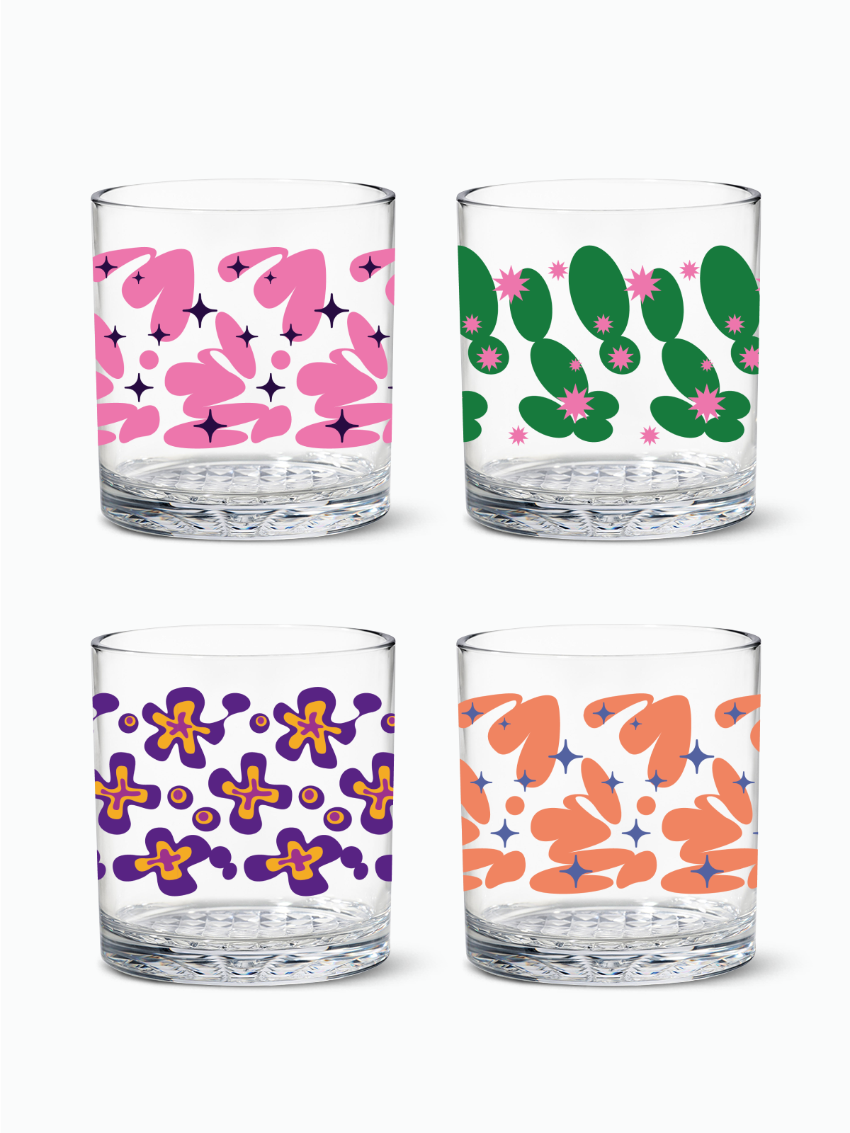 Retro Cartoon Pattern- RESERVE 12oz Old Fashioned Tritan Copolyester Glass、mySite、camillekostekn