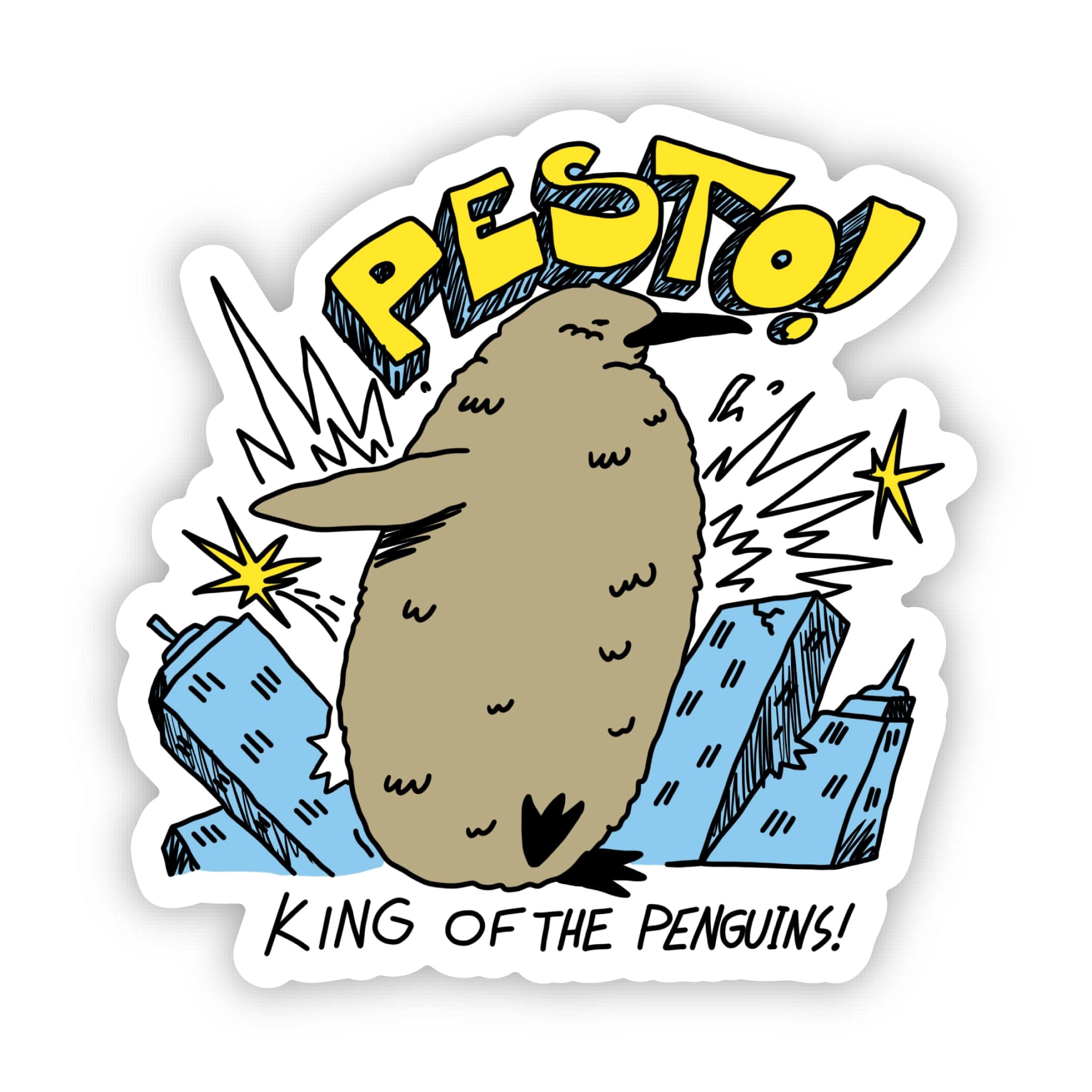  Pesto King of the Penguins Sticker、mySite、ghnorth
