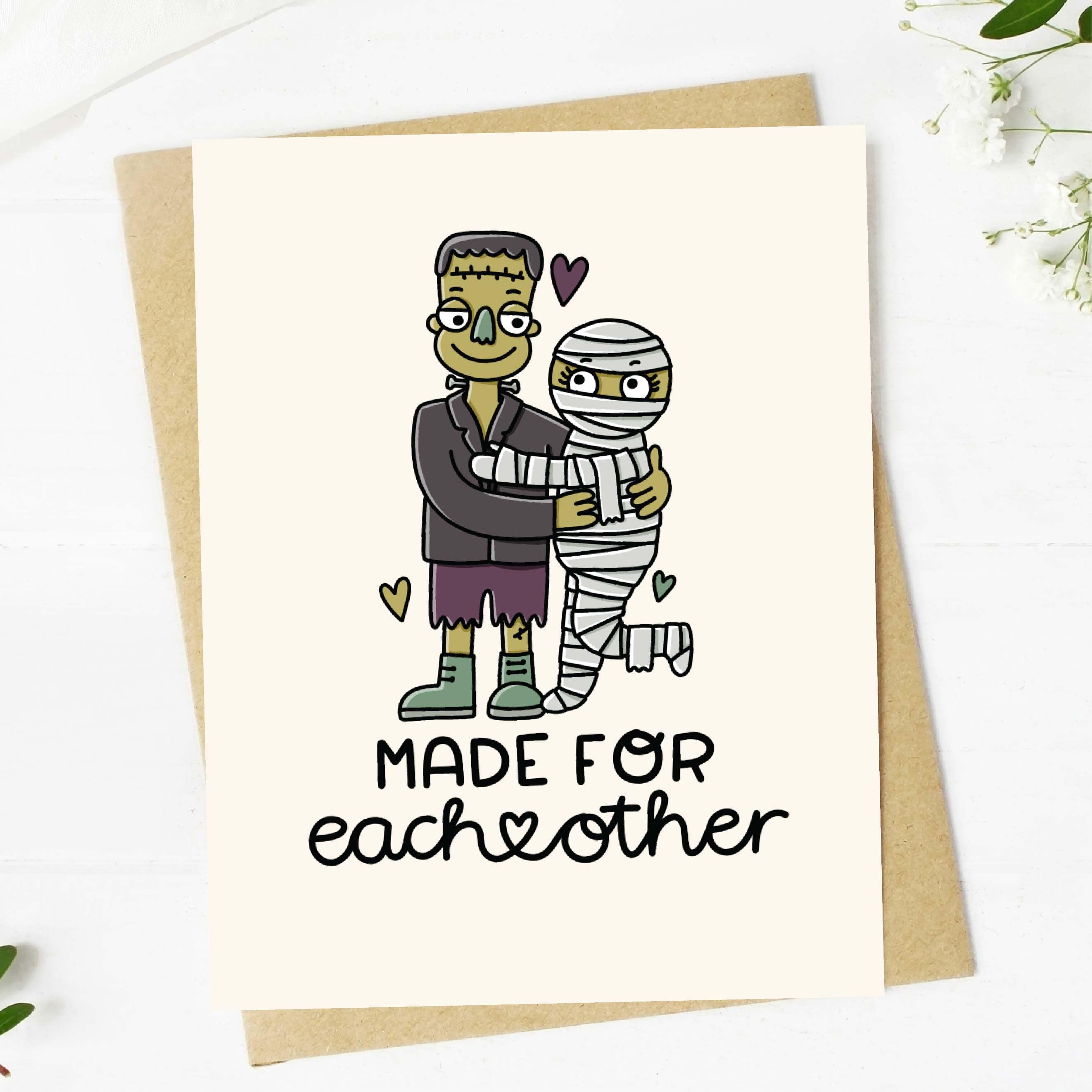  Made For Each Other Halloween Monsters Card、mySite、ghnorth