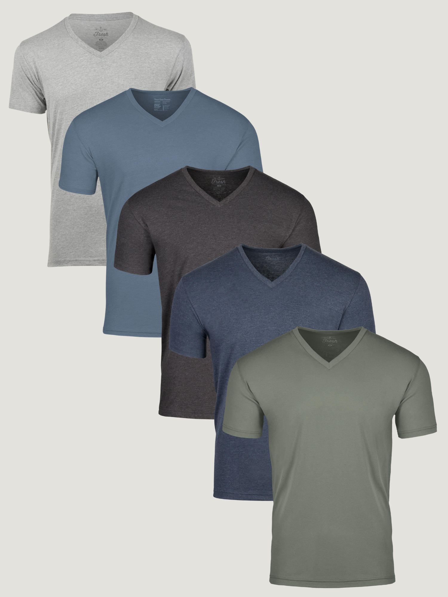  Fresh Colors V-Neck 5-Pack、mySite、ghnorth