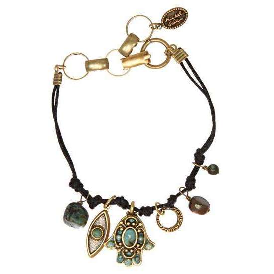 Michal Golan African Turquoise Hamsa and Evil Eye Bracelet、mySite、topwebapps