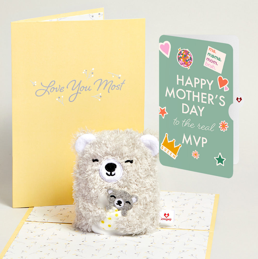 'Love You Most' Mama Bear Mother's Day Plushpop Card and The real MVP Sentiment Set、mySite、solidvoid