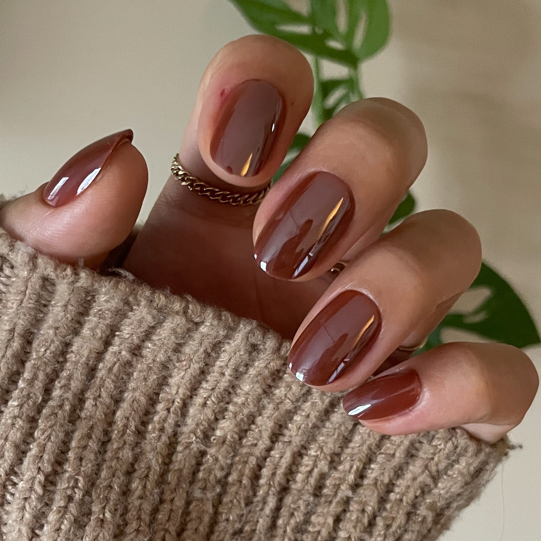 Cocoa Chrome - Press-On | Short | Round、mySite、solidvoid