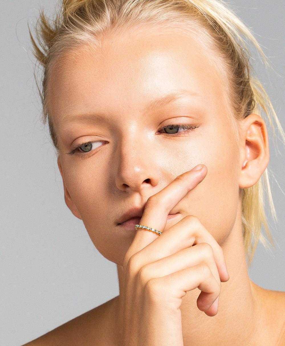 Lilja Ring Blue 18ct Gold Plated、mySite、botmansion