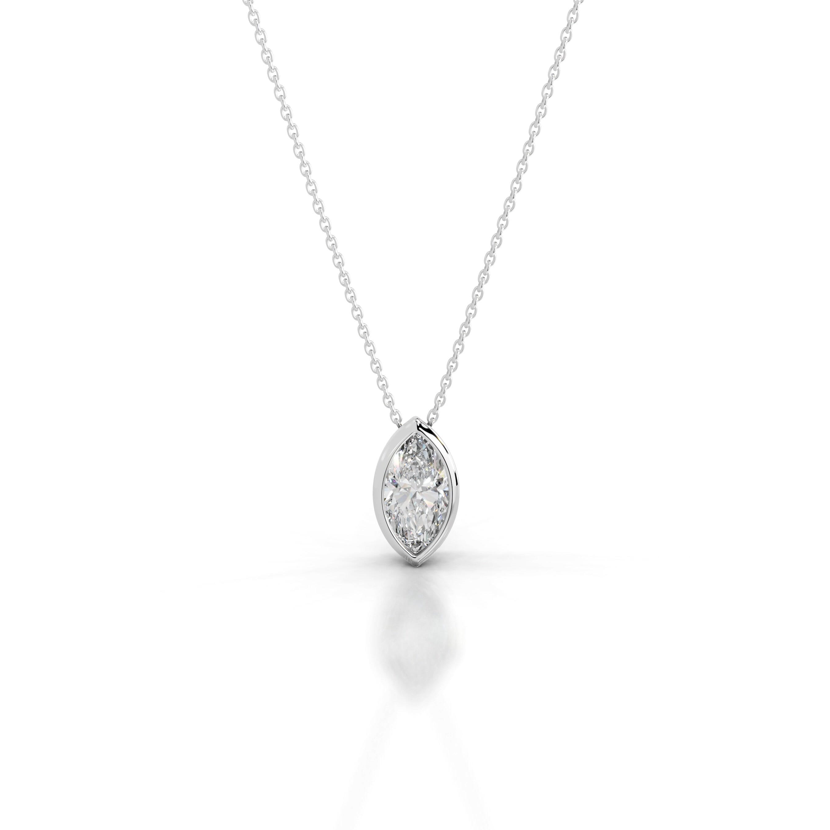 Gianna Lab Grown Diamond Pendant - 18K White Gold、mySite、hinf8tx79