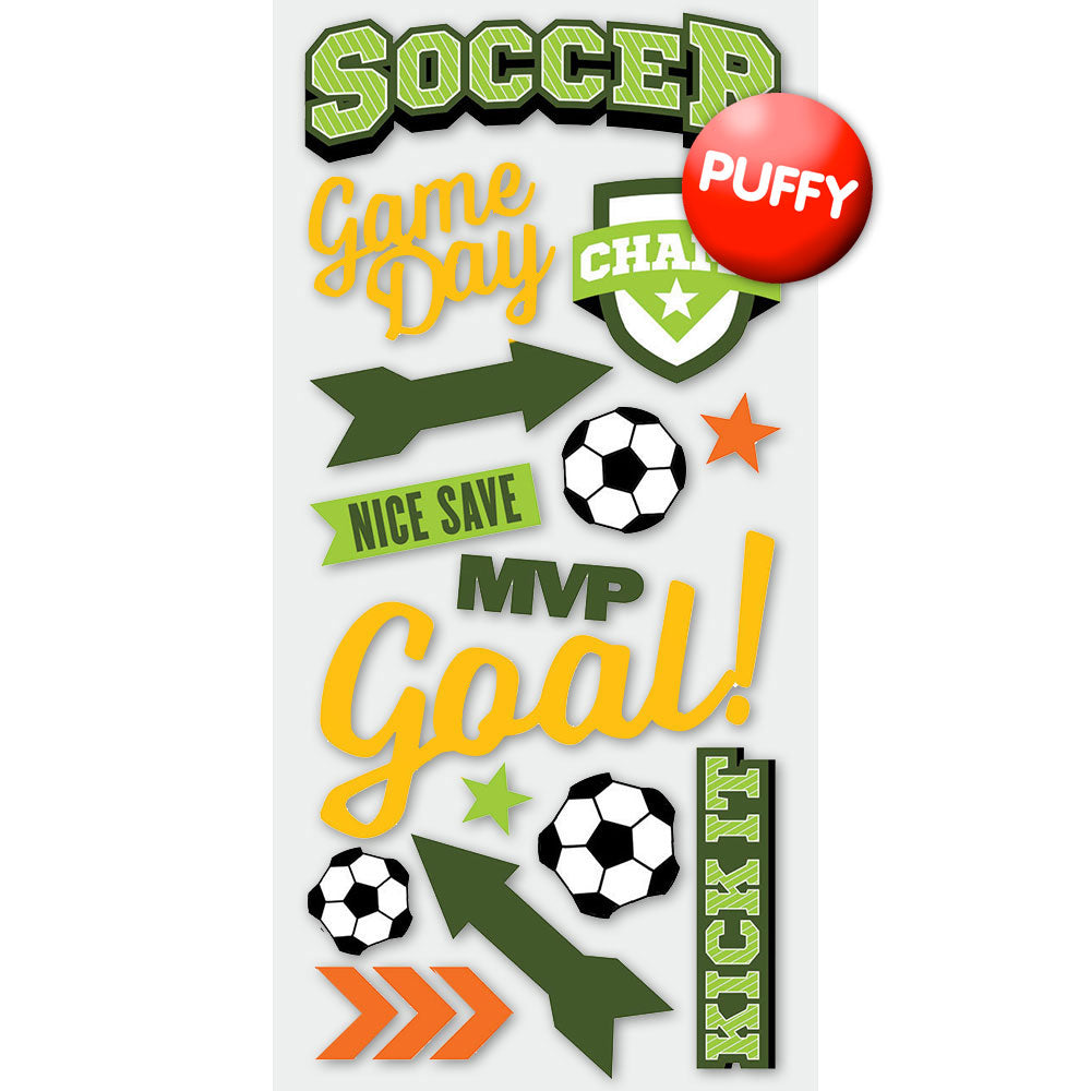  Soccer-Champ Puffy Stickers、mySite、ghnorth