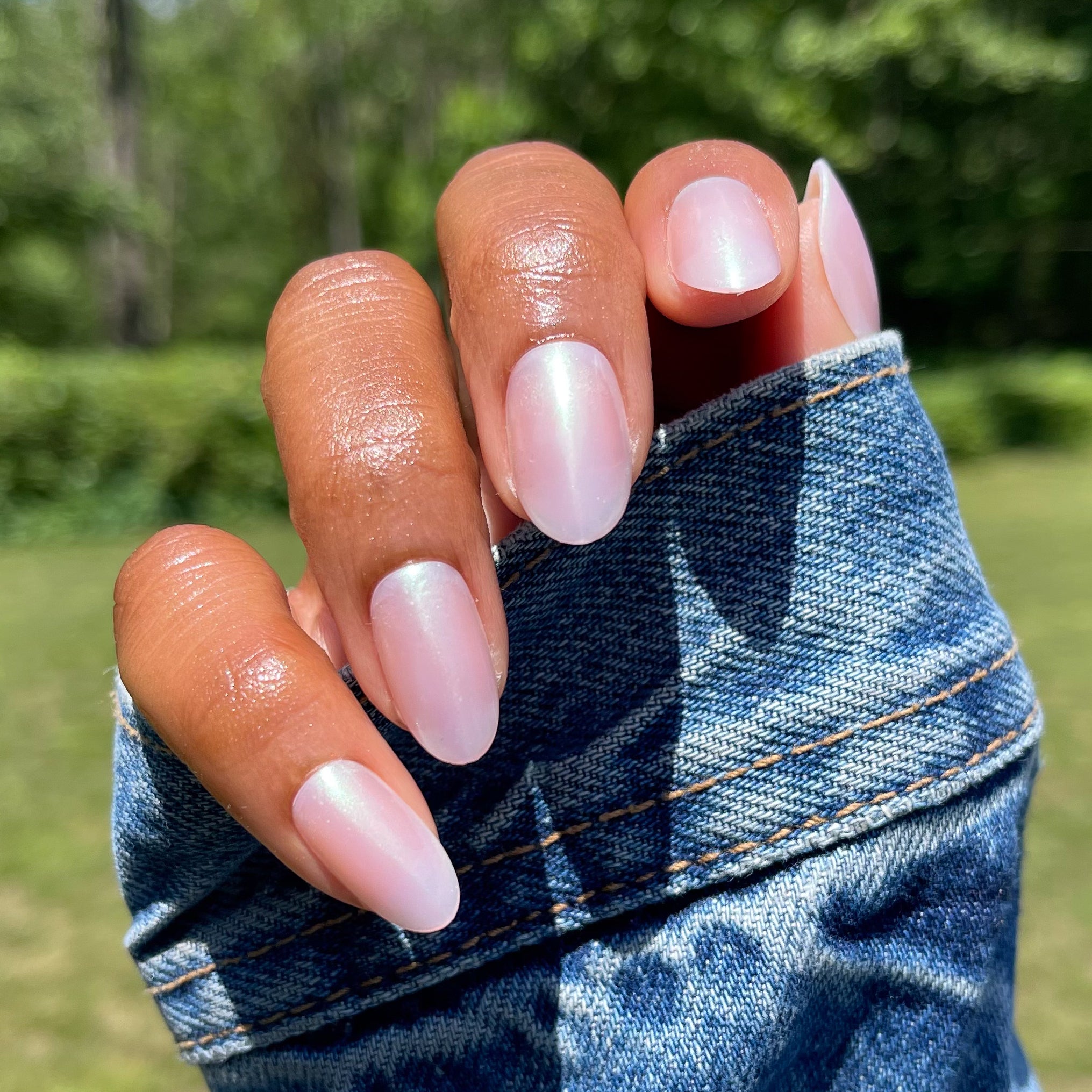 Purple Puka - Press-On | Medium | Oval、mySite、solidvoid