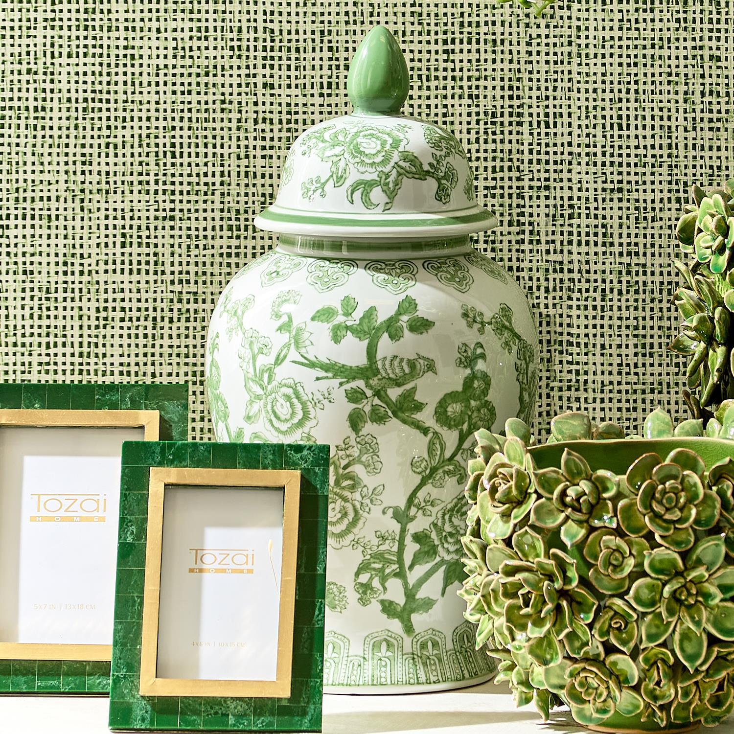  Green and White Covered Temple Jar、mySite、elrpsem3k