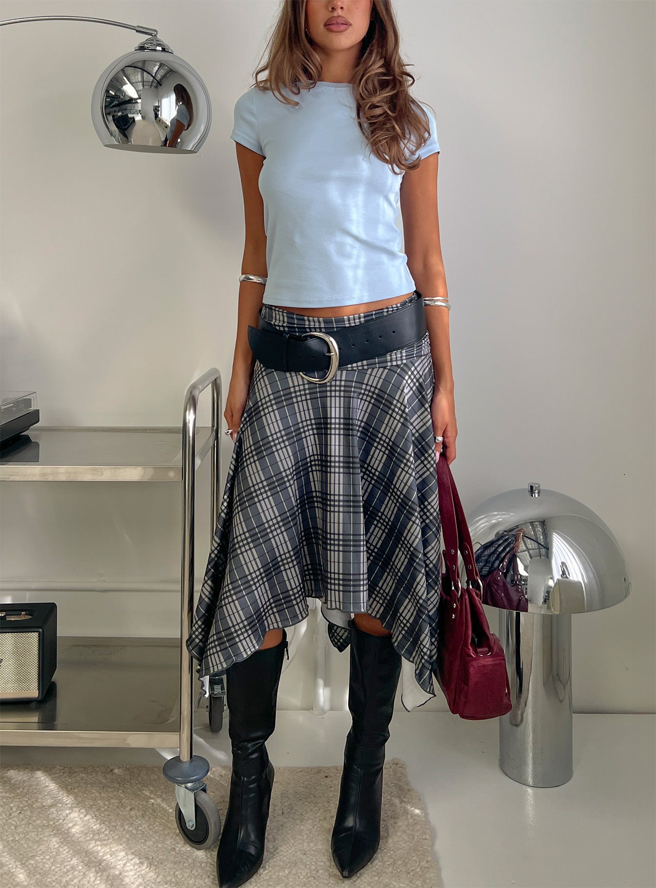 Prestige Longline Baby Tee Soft Blue、mySite、solidvoid