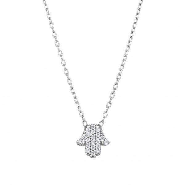 Tiny Hamsa Sparkle Necklace - Gold, Silver or Rose Gold、mySite、topwebapps