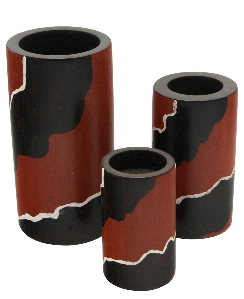 Fair Trade Wooden Sienna Candleholders, Ghana、mySite、topwebapps