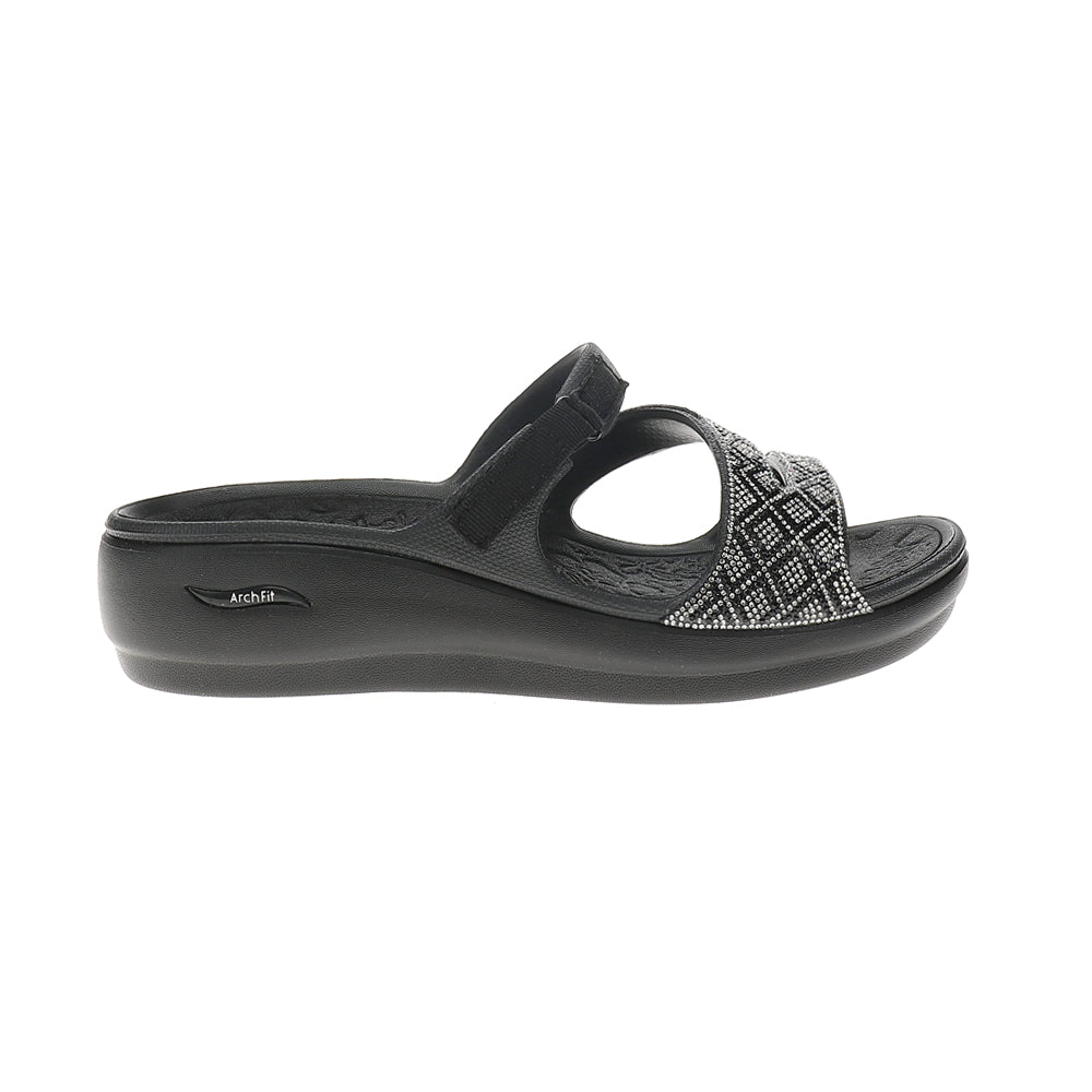 Arch Fit Ascend Foamies Rhinestone Slide Sandals、mySite、gtrtttuynbv