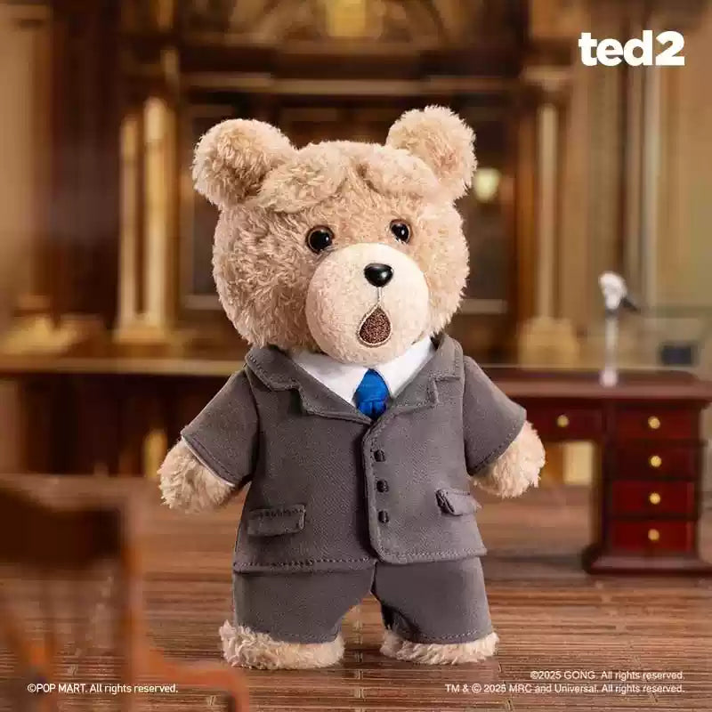  POP MART Ted2 Teddy Bear Action Plush Pendant、mySite、greenlandpopulation