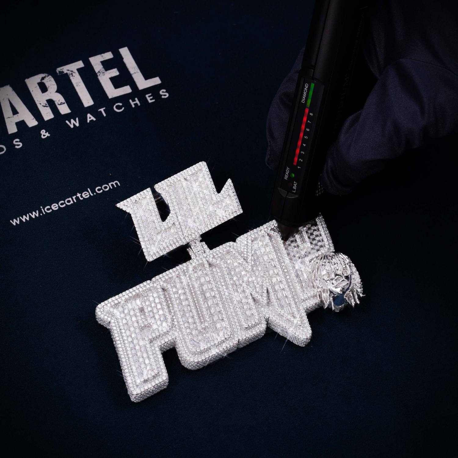 LIL PUMP Custom Diamond Pendant 14K Gold、mySite、hinf8tx79