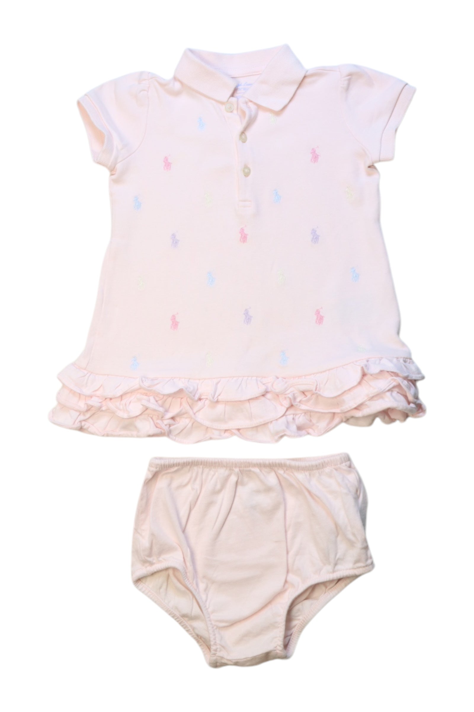 Ralph Lauren Embroidered Frill Dress Set 6-12M、mySite、g9winljtr