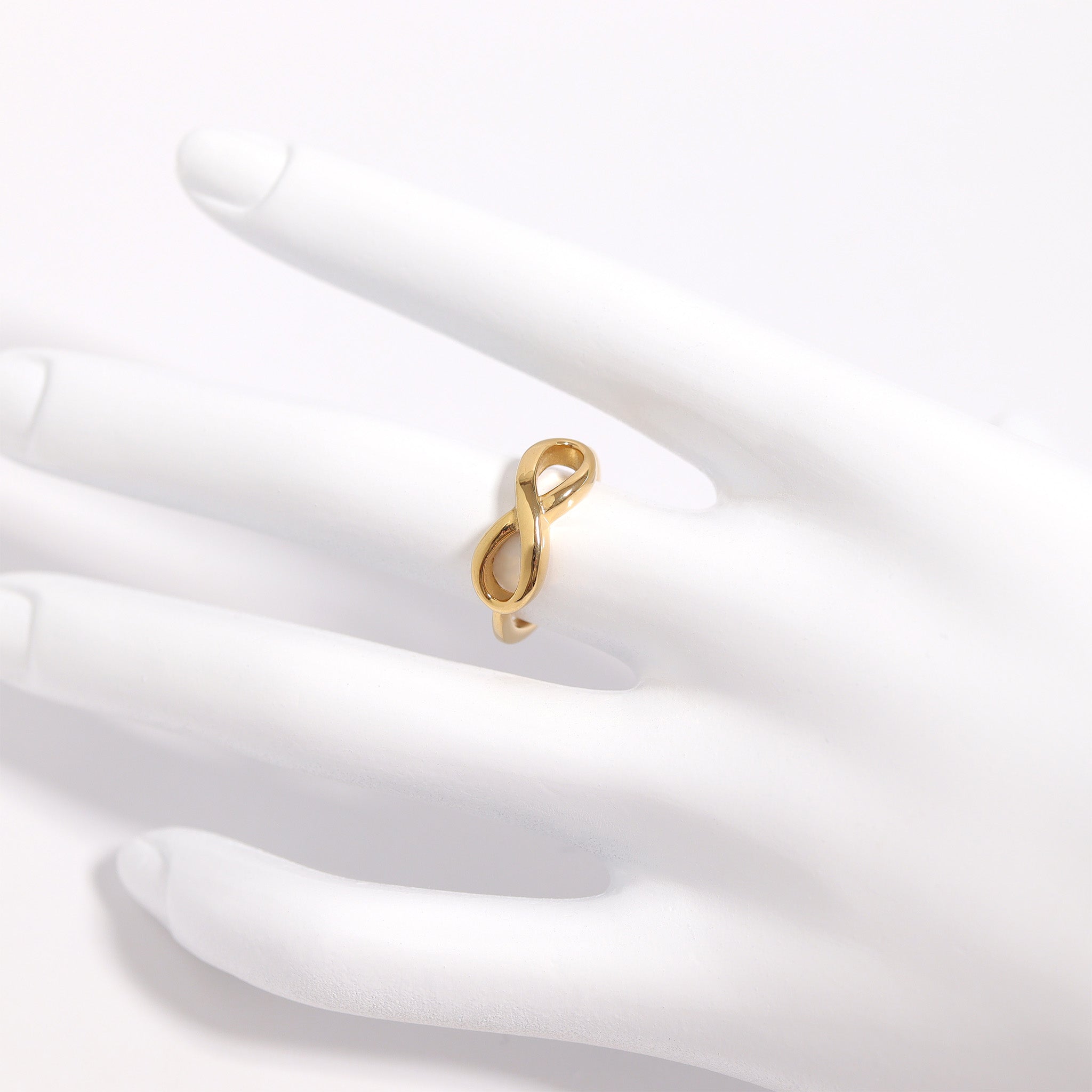 18K Gold PVD Stainless Steel Infinity Ring / SCR4083、mySite、dreamappss