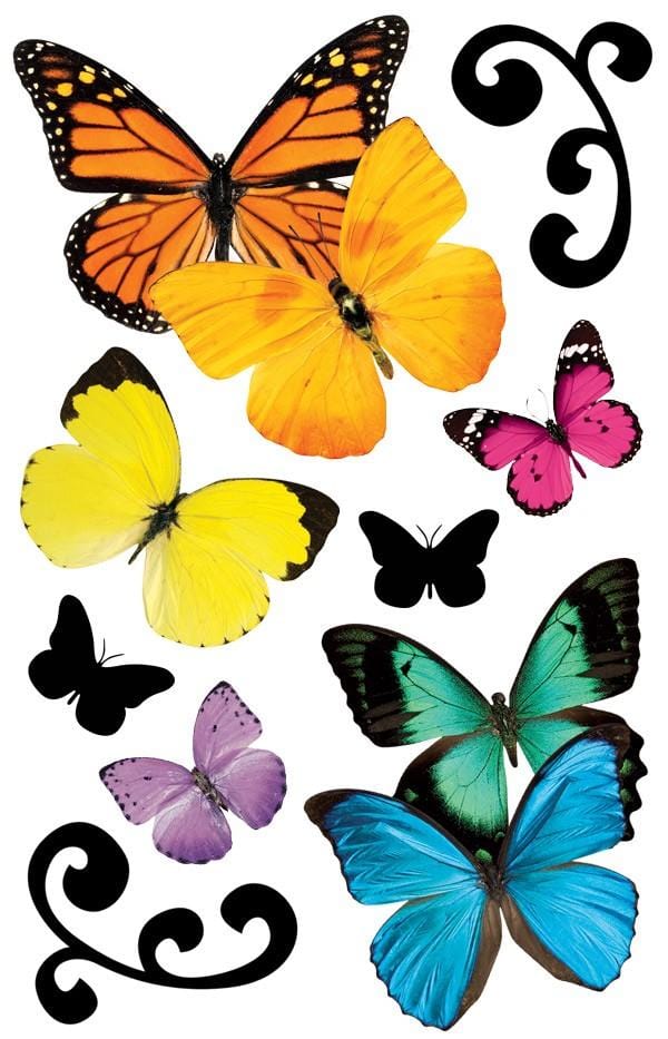  Scrapbook Stickers - 3D Butterflies、mySite、ghnorth