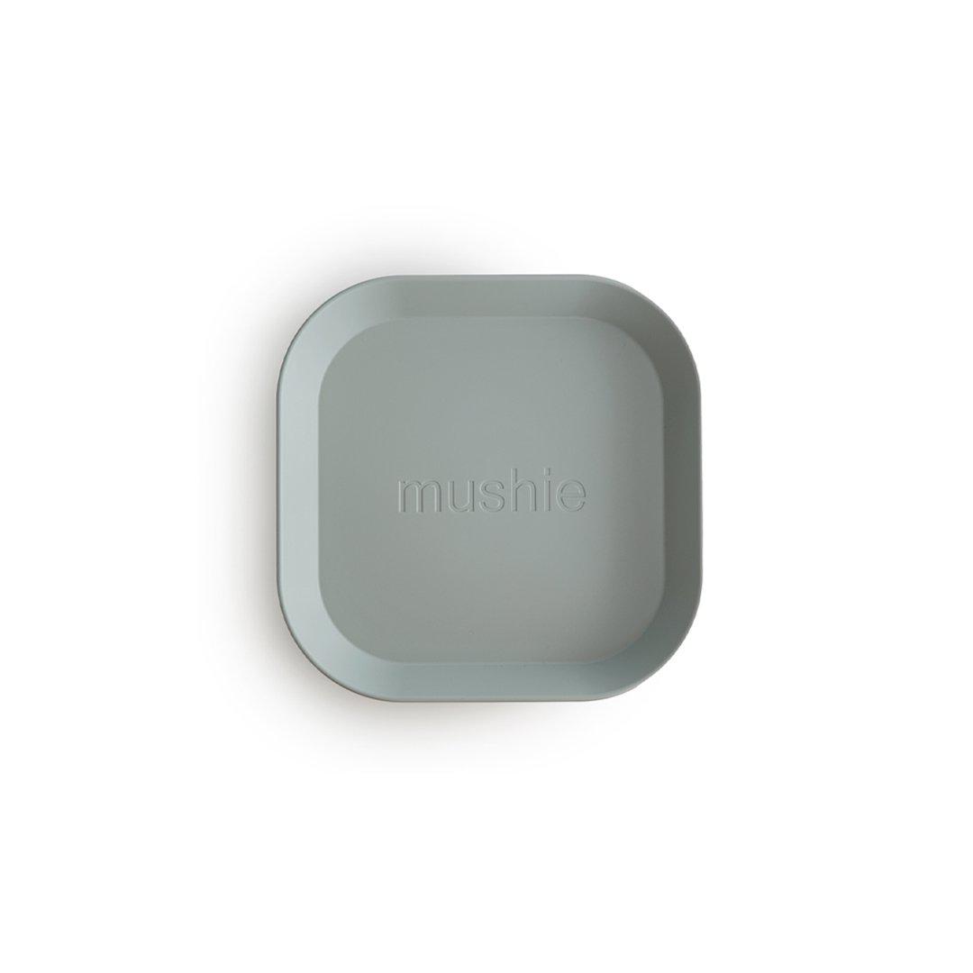  Mushie Square Dinnerware Plates - Sage - 2 Pack、mySite、merchandisen