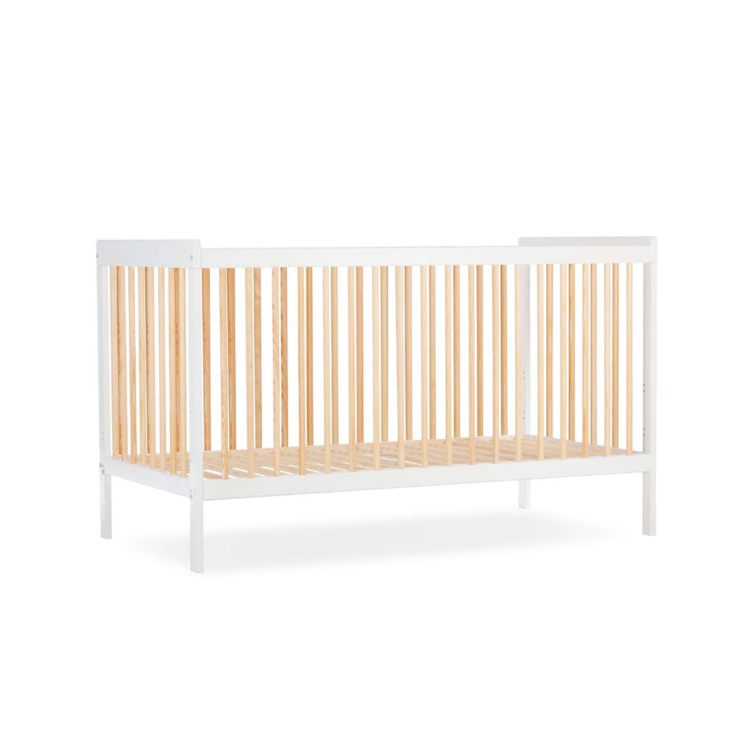  CuddleCo Nola Cot Bed - White/Natural、mySite、merchandisen